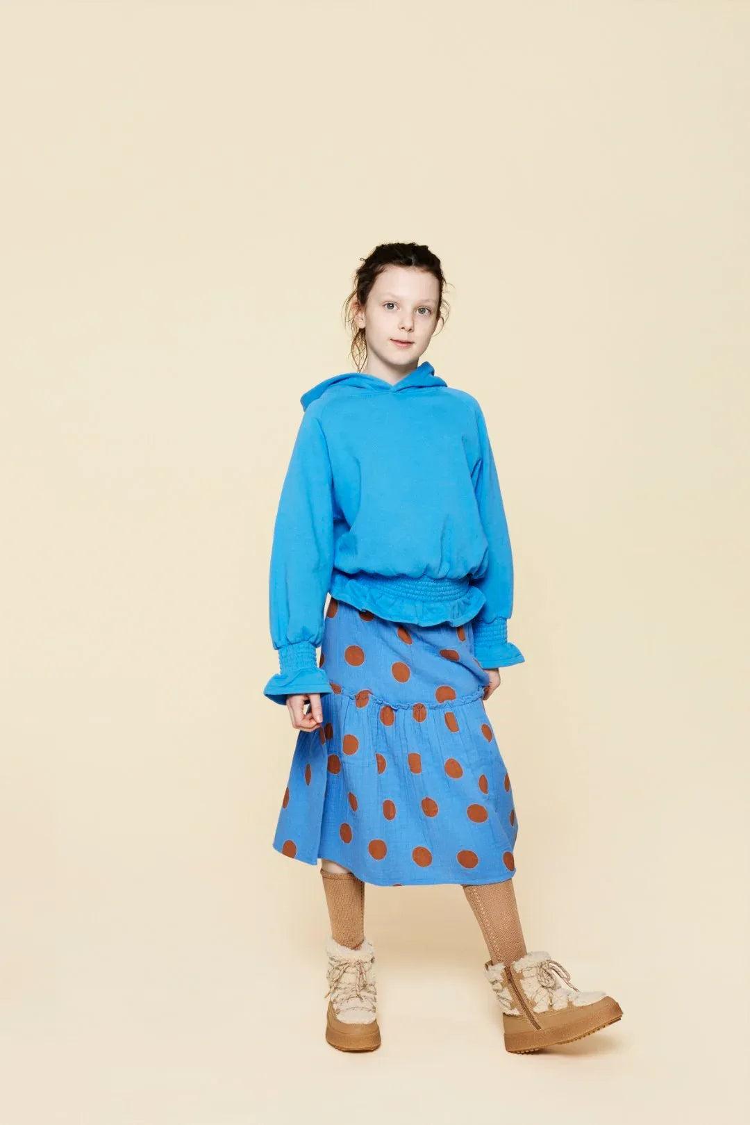 Enya Skirt Caramel Dot Print - A Monday In Copenhagen