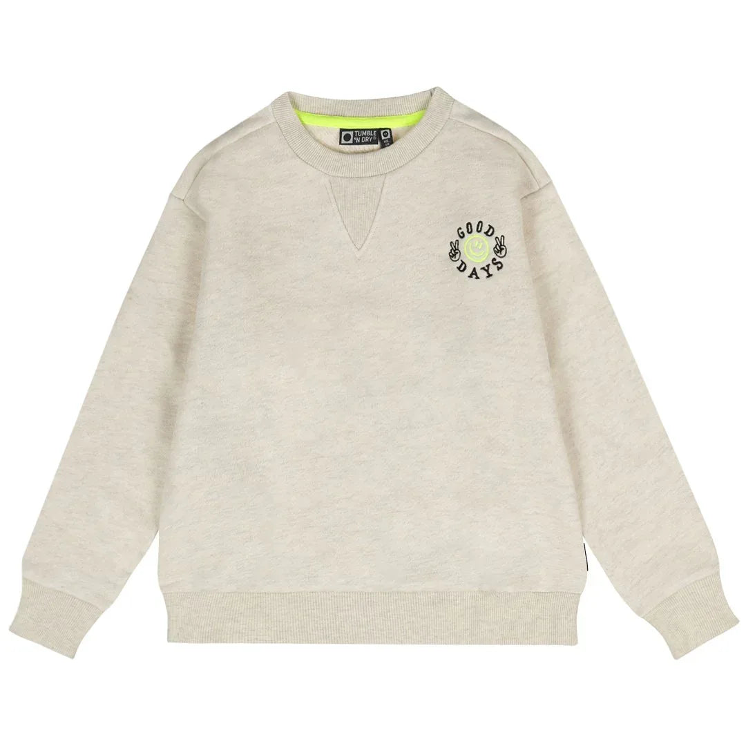 Sweatshirt Deck Off White Melange - Tumble&