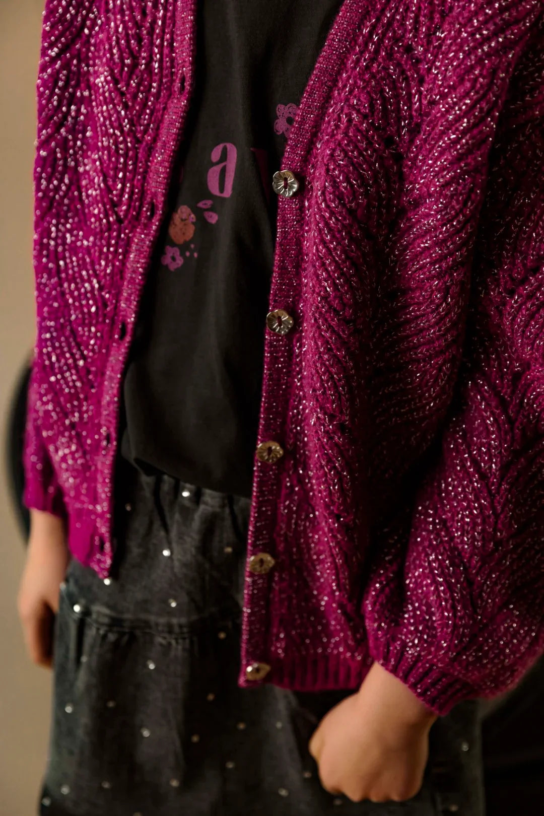 Cardigan Ginny Magenta Haze - Ammehoela