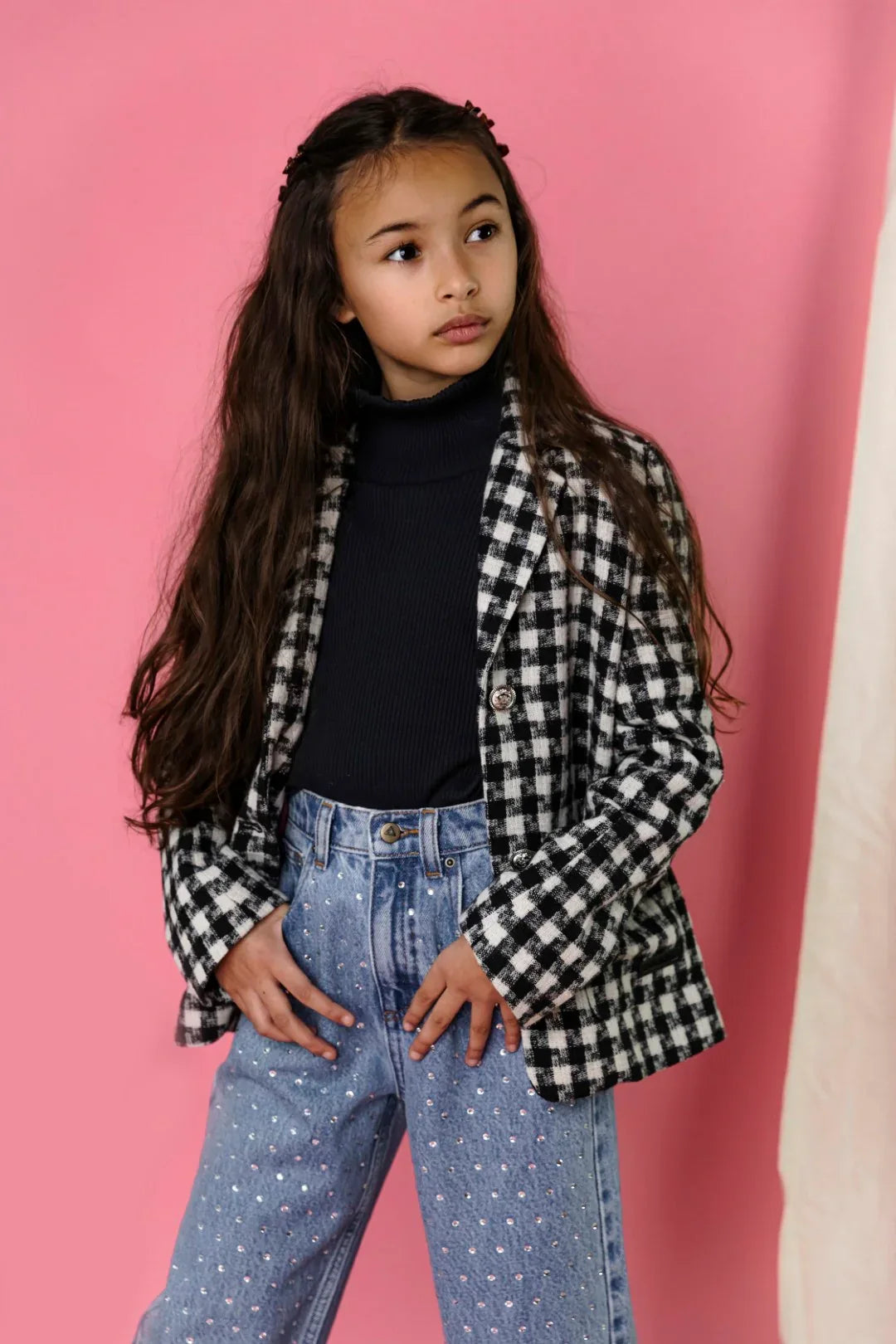 Blazer Jaimie Black White Check - KDkes