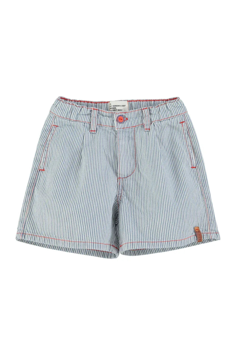 Boy Shorts Ecru With Indigo Stripes - KDkes