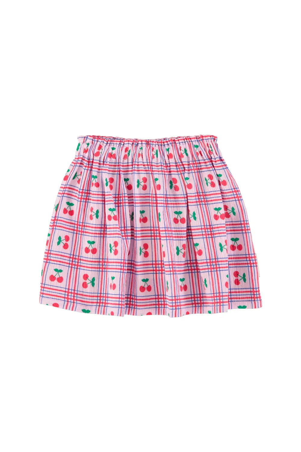 Short Skirt Lilac With Cherries Allover - Piupiuchick