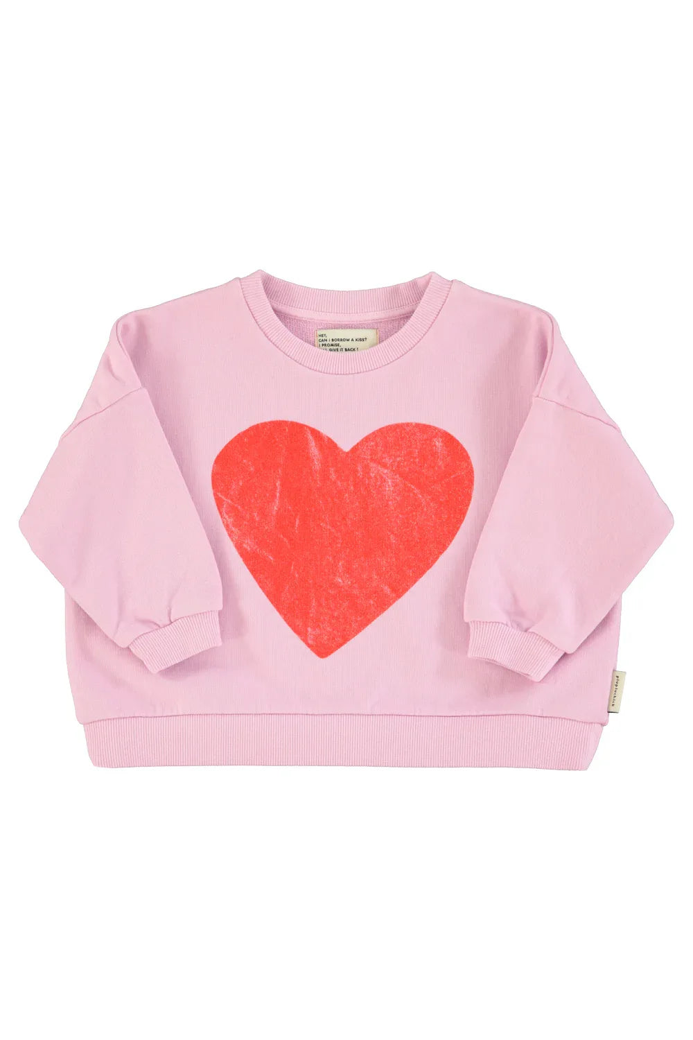Sweatshirt Lilac With Red Heart Print - KDkes