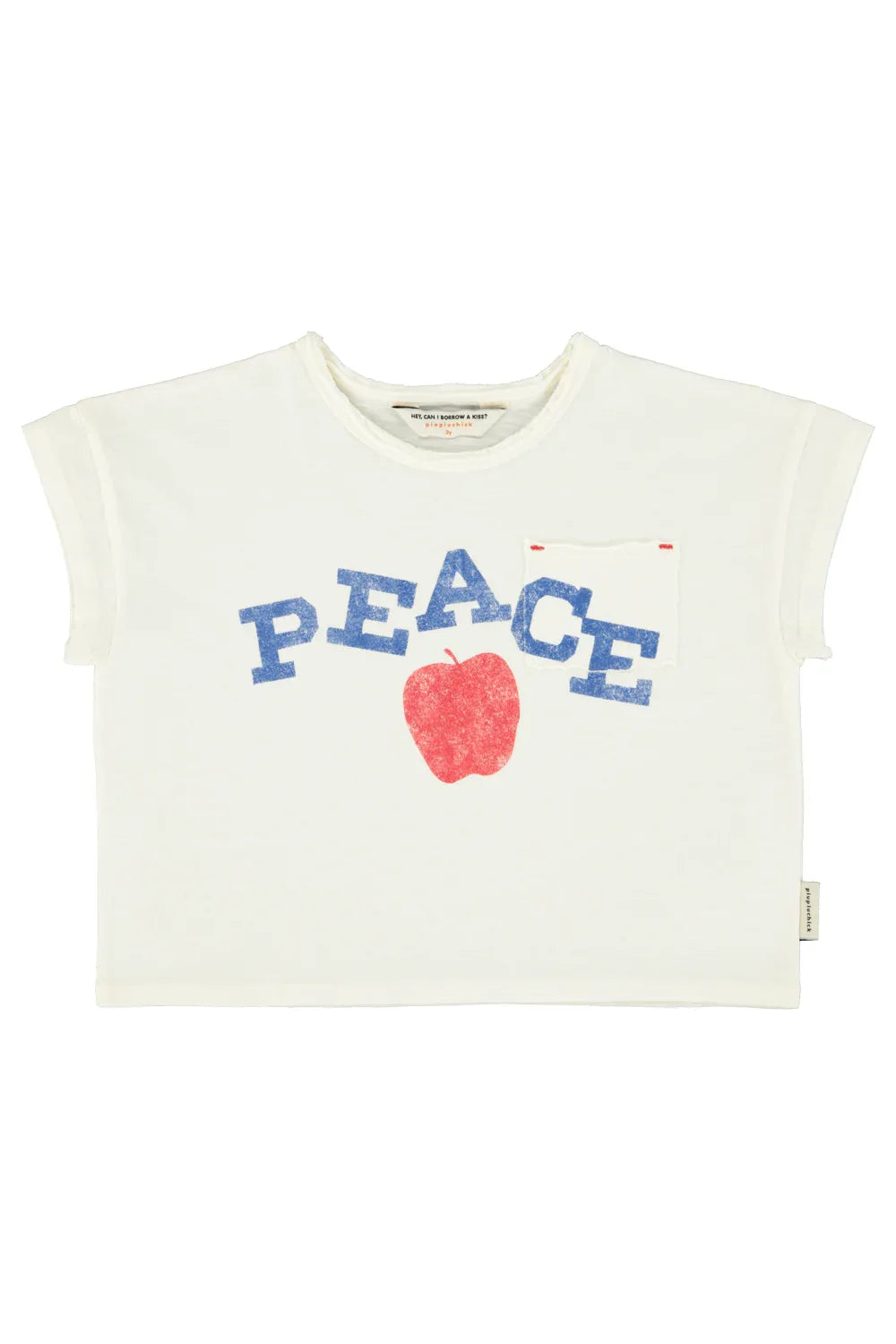 T-shirt Ecru With Peace Print - Piupiuchick