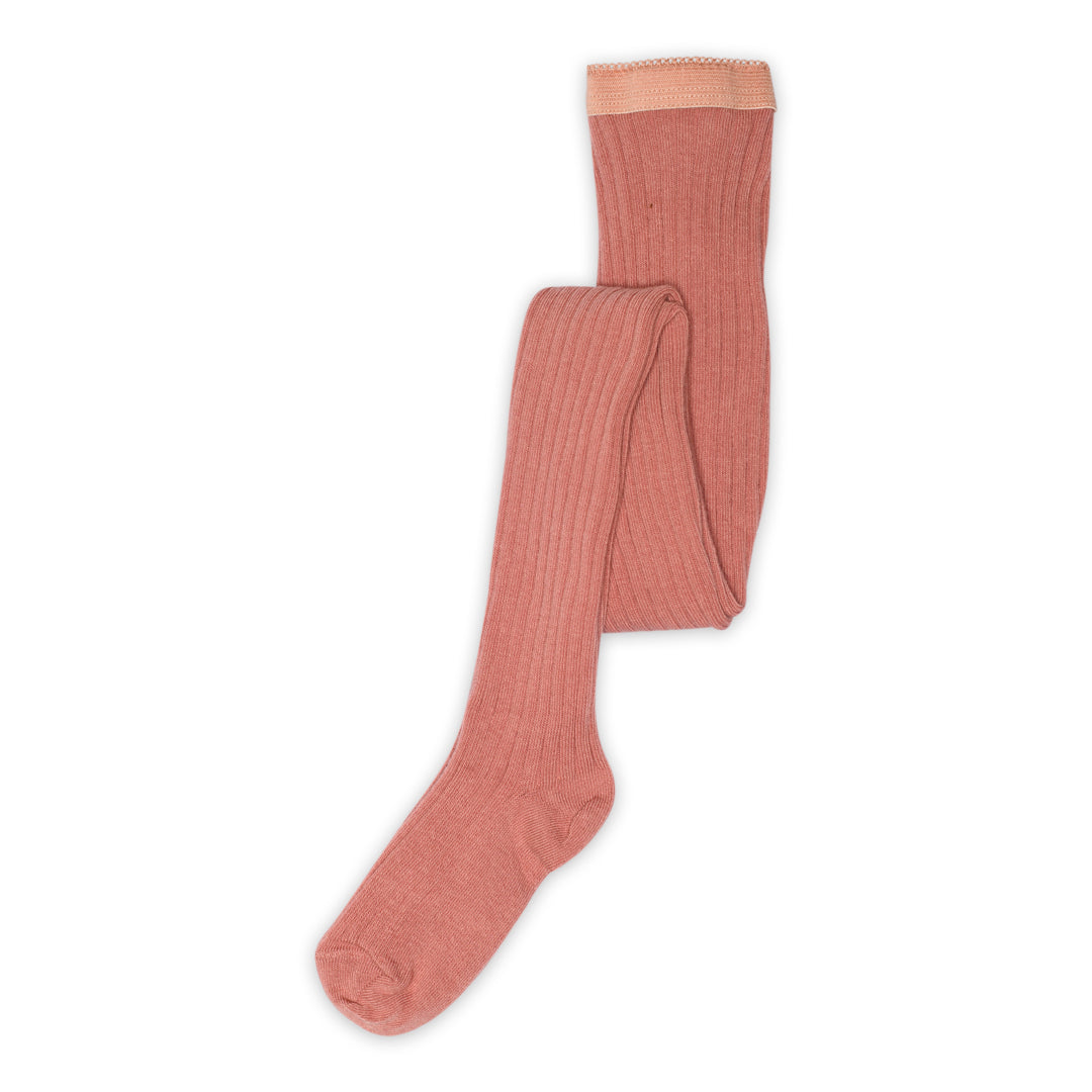 Cotton Rib Tights Ash Rose