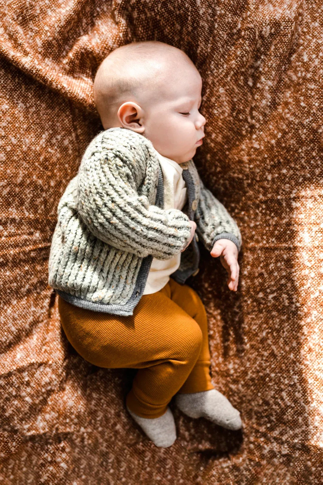Bird House Cotton Rib Legging Caramel - Beans Barcelona
