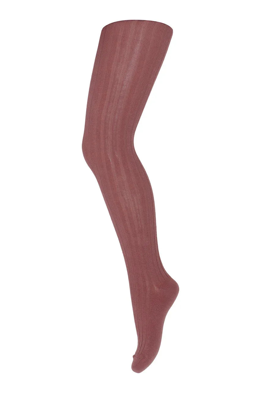 Wool Rib Tights Hot Chocolate - MP Denmark