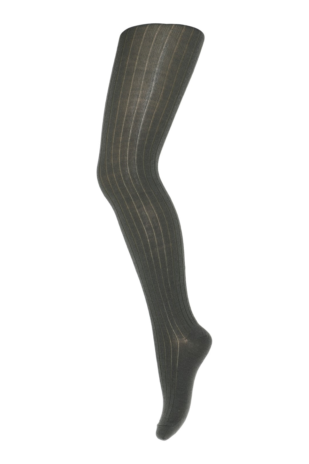 Cotton Rib Tights Dusty Ivy