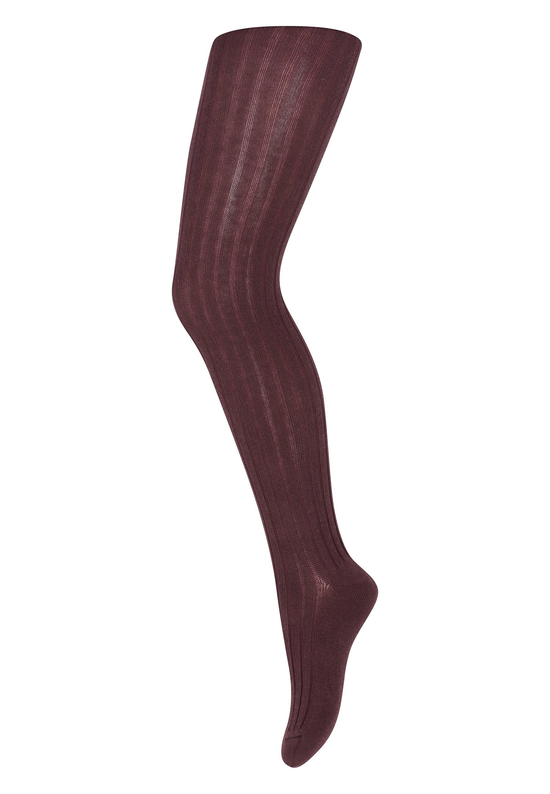 Cotton Rib Tights Grape Skin - KDkes