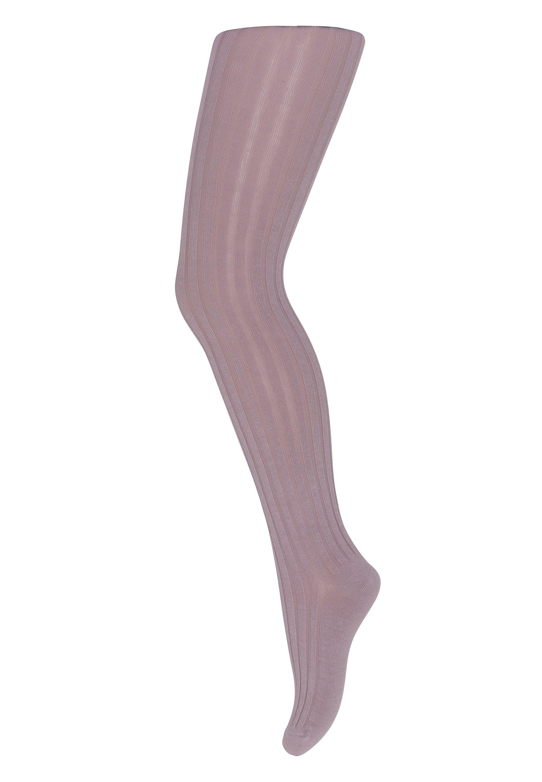 Cotton Rib Tights Lilac Shadow - KDkes