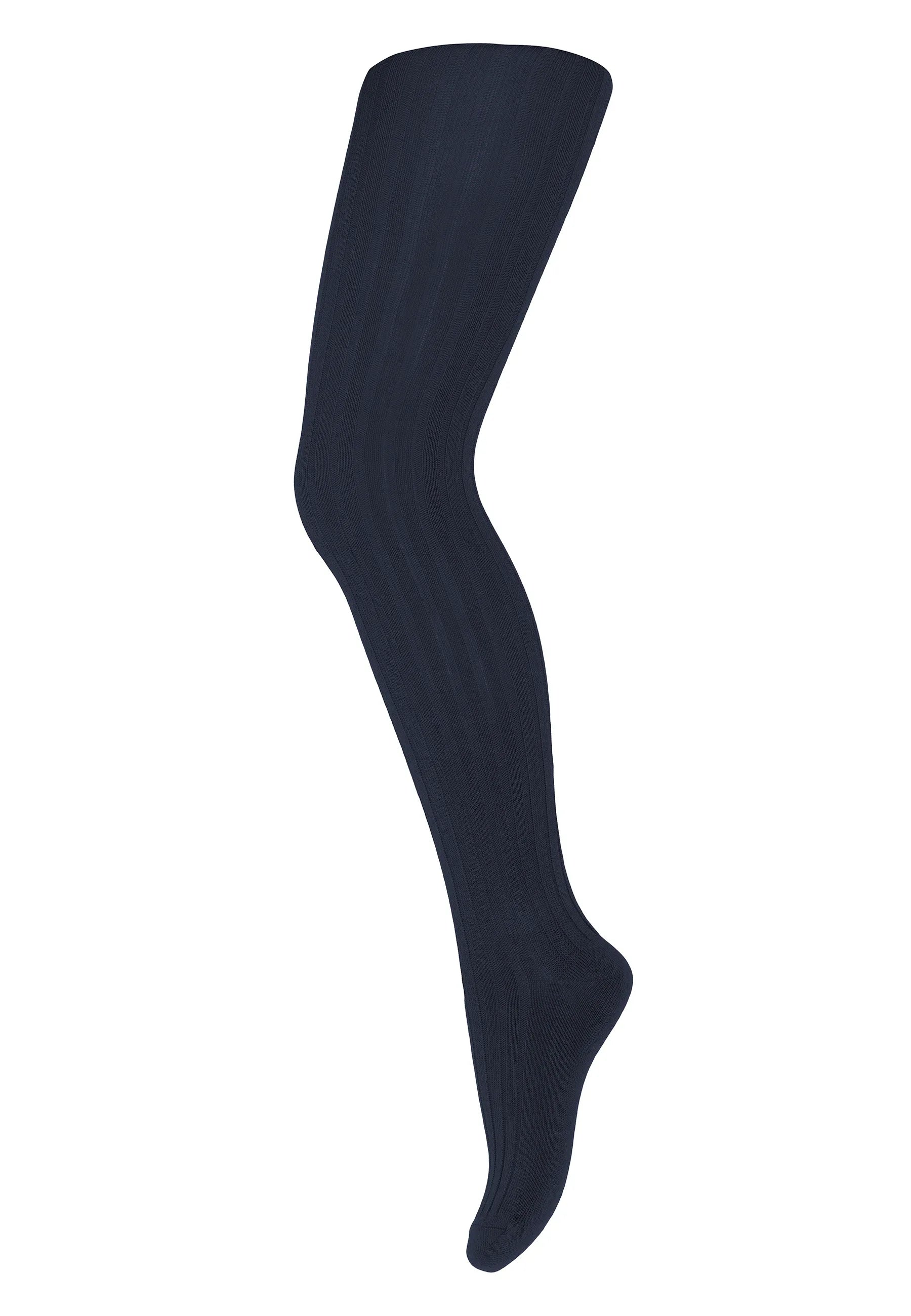 Cotton Rib Tights Navy - KDkes
