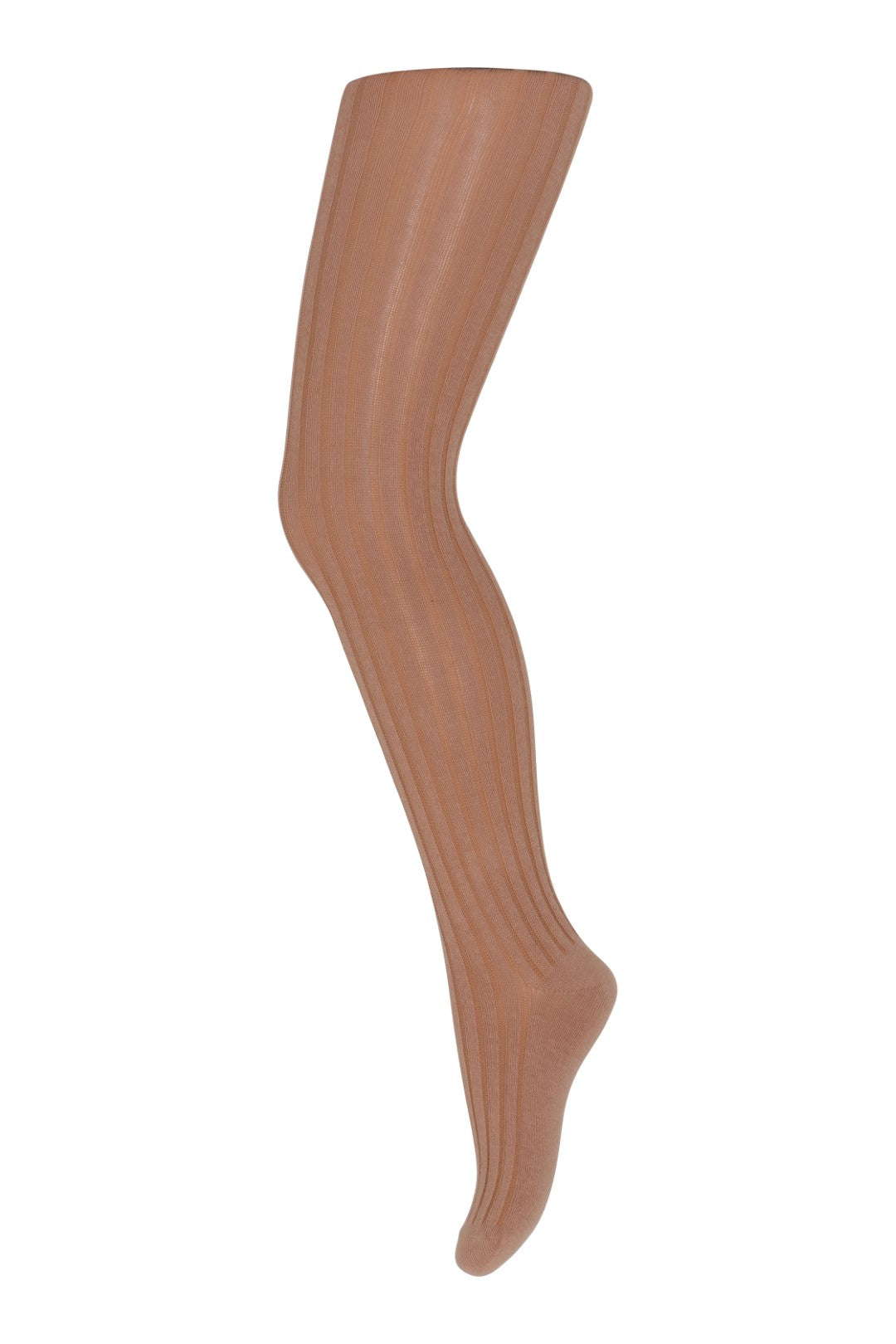 Cotton Rib Tights Tawny Brown