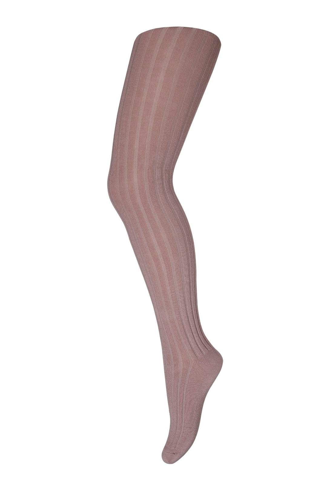 Cotton Rib Tights Rose Grey