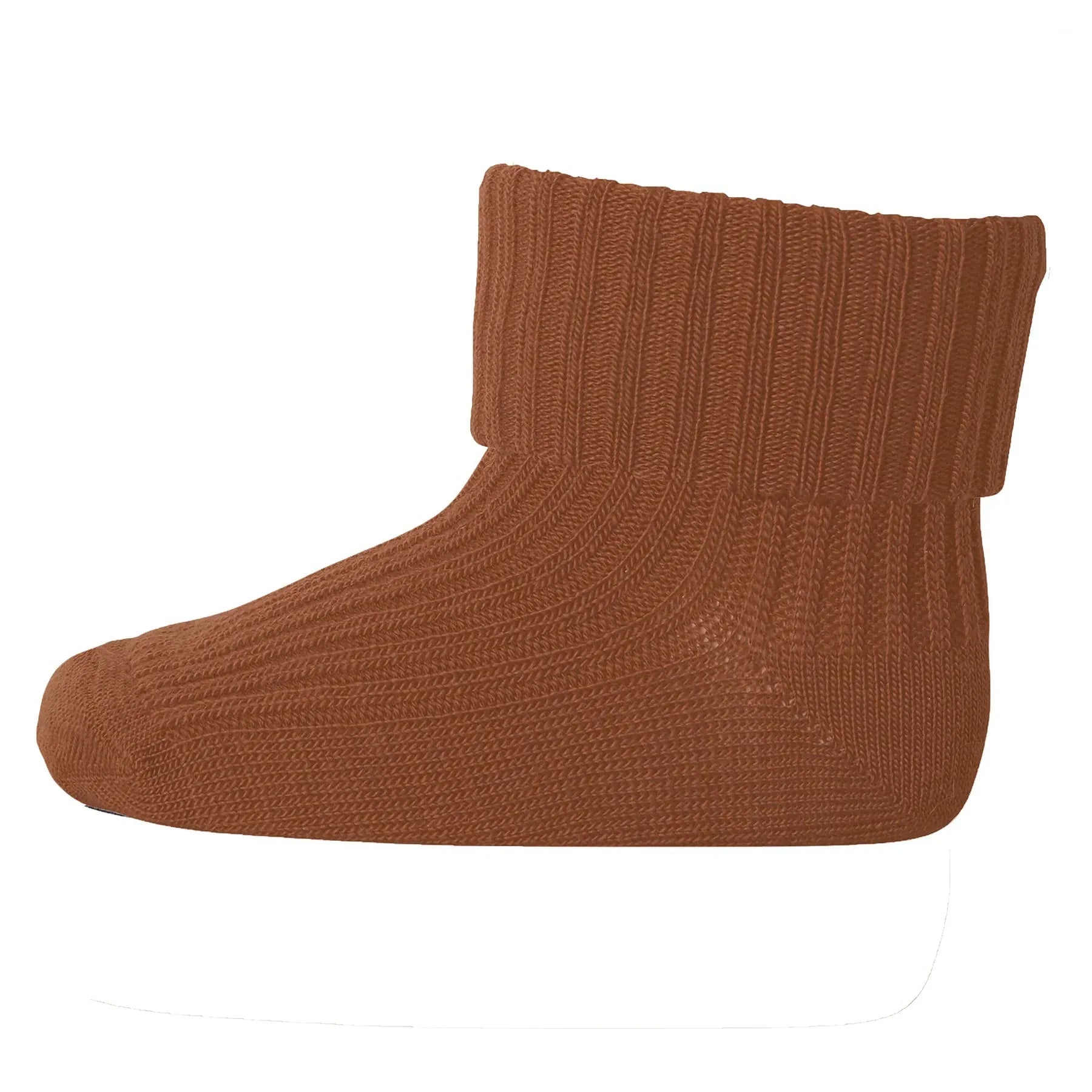 Cotton Rib Baby Socks Rust - MP Denmark