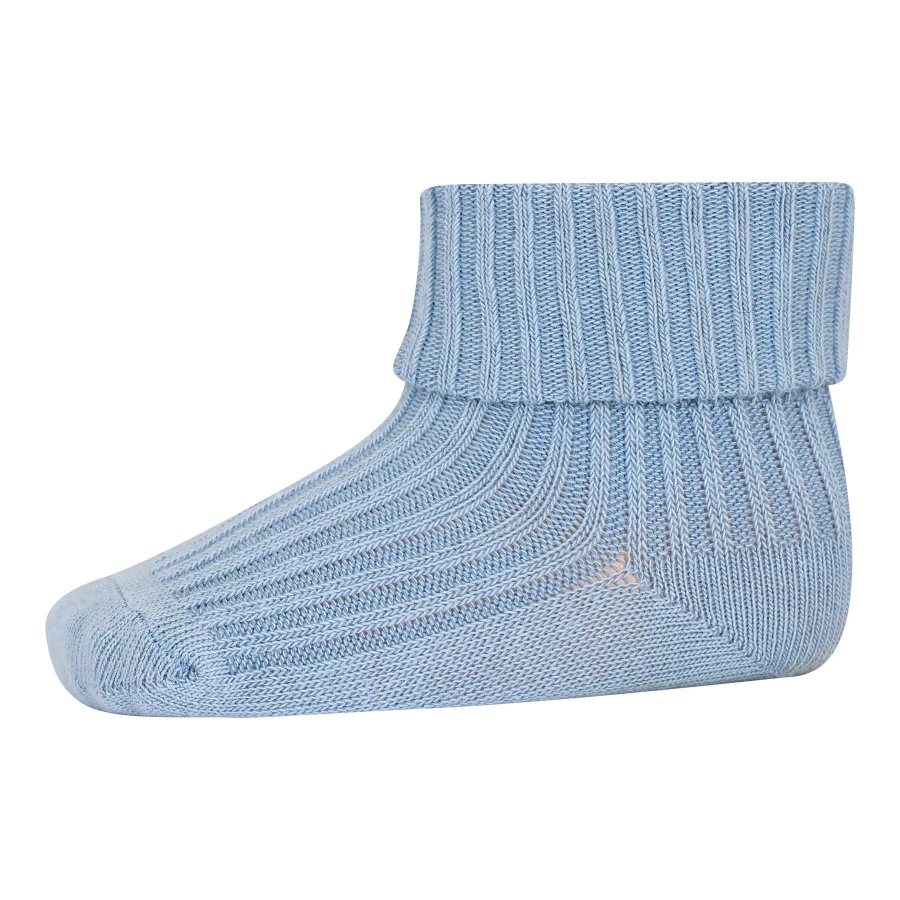 Cotton Rib Baby Socks Dusty Blue - MP Denmark