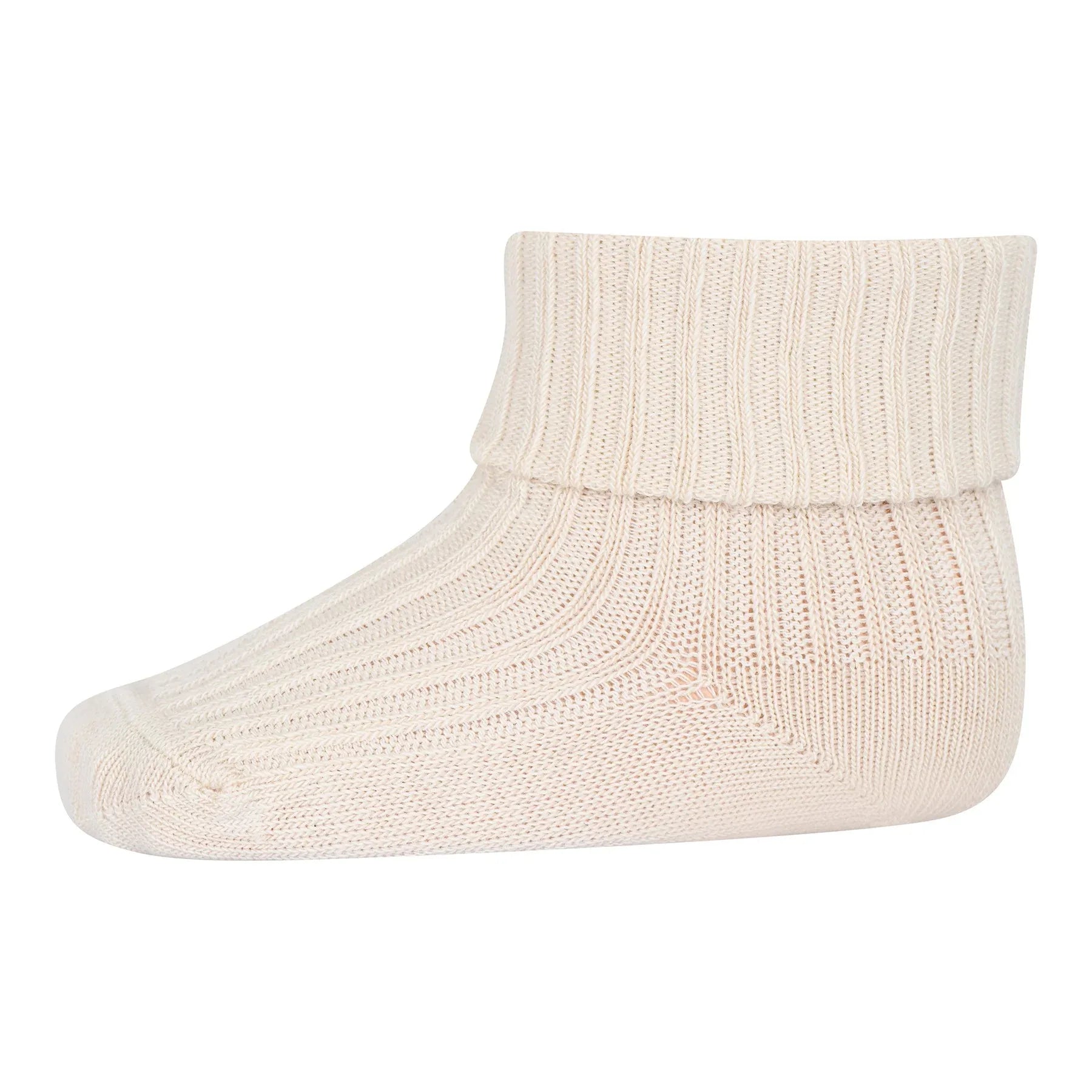 Cotton Rib Baby Socks Ecru - MP Denmark
