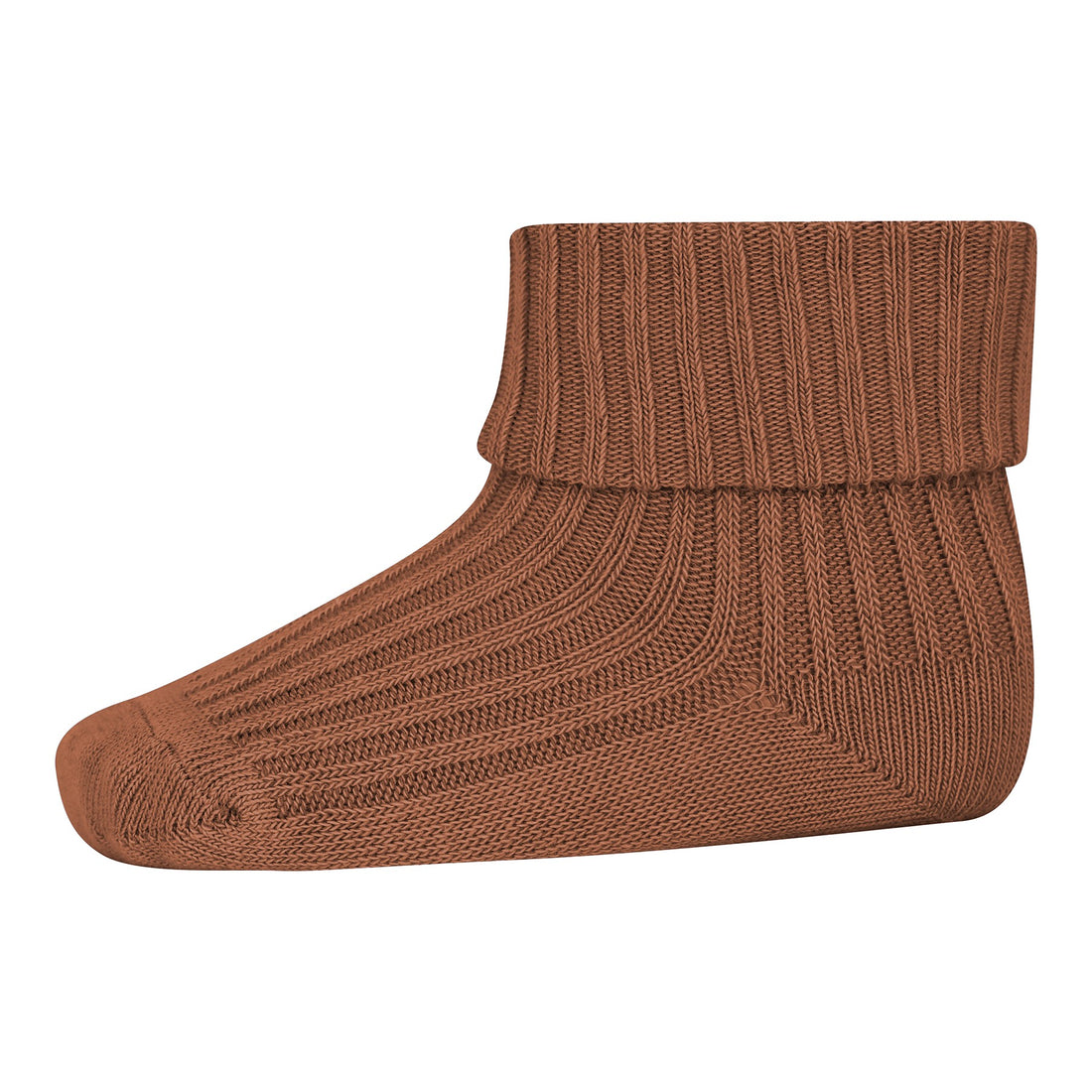 Cotton Rib Baby Socks Russet