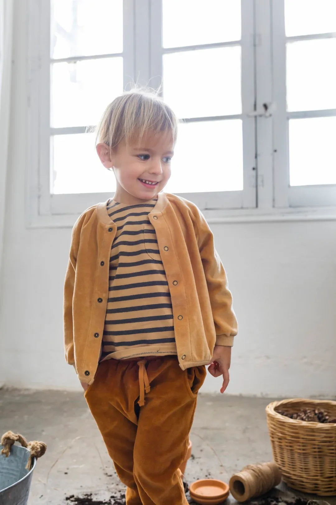 Ant Cotton Velvet Jacket Sand - Beans Barcelona