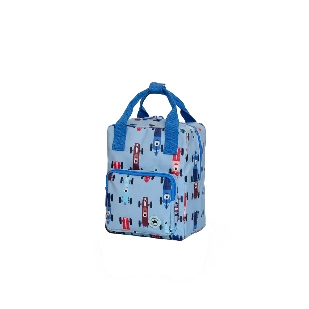 Backpack Small Race Cars Blue - KDkes