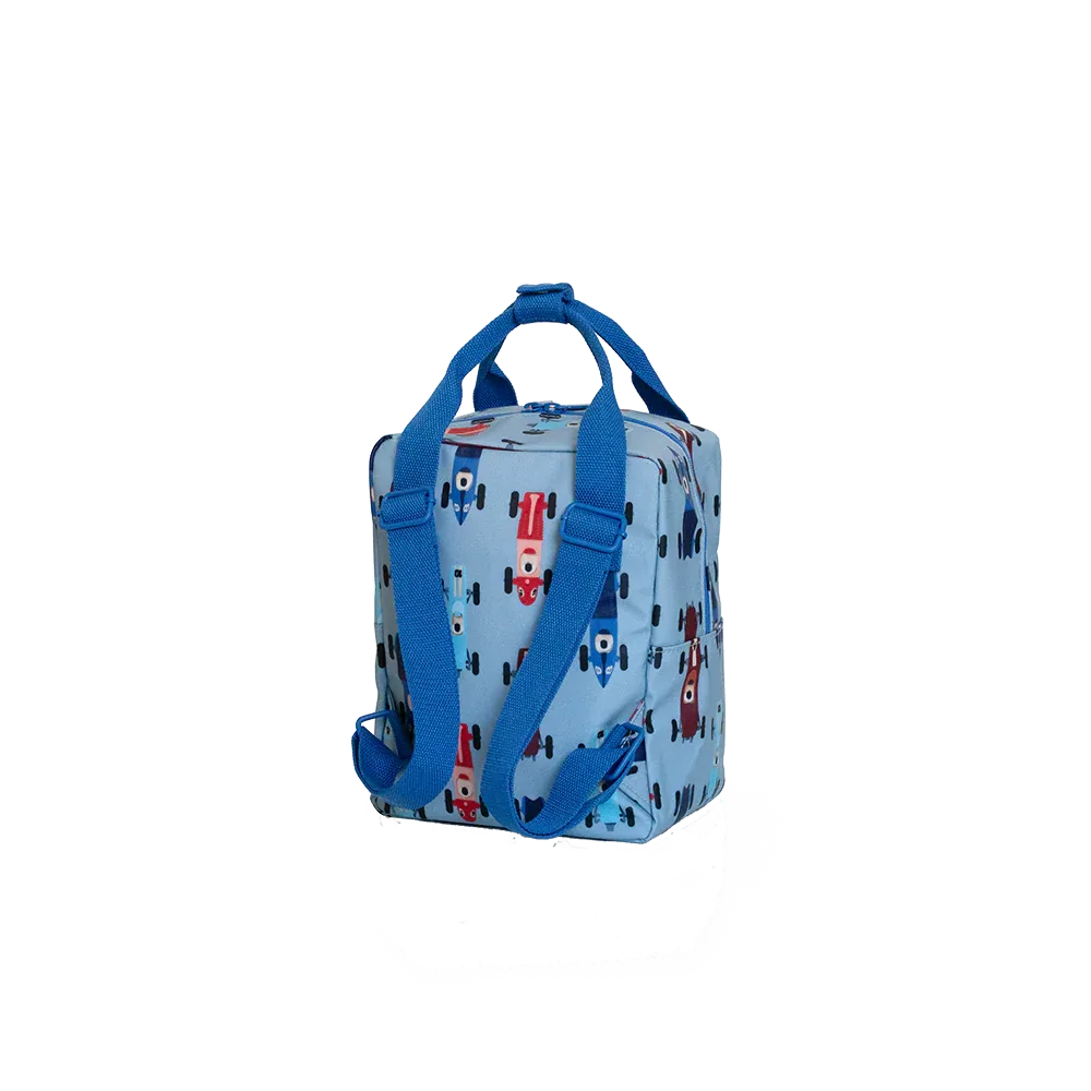 Backpack Small Race Cars Blue - KDkes