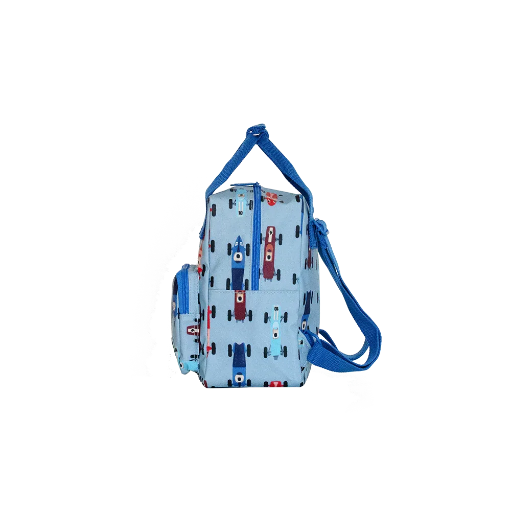 Backpack Small Race Cars Blue - KDkes