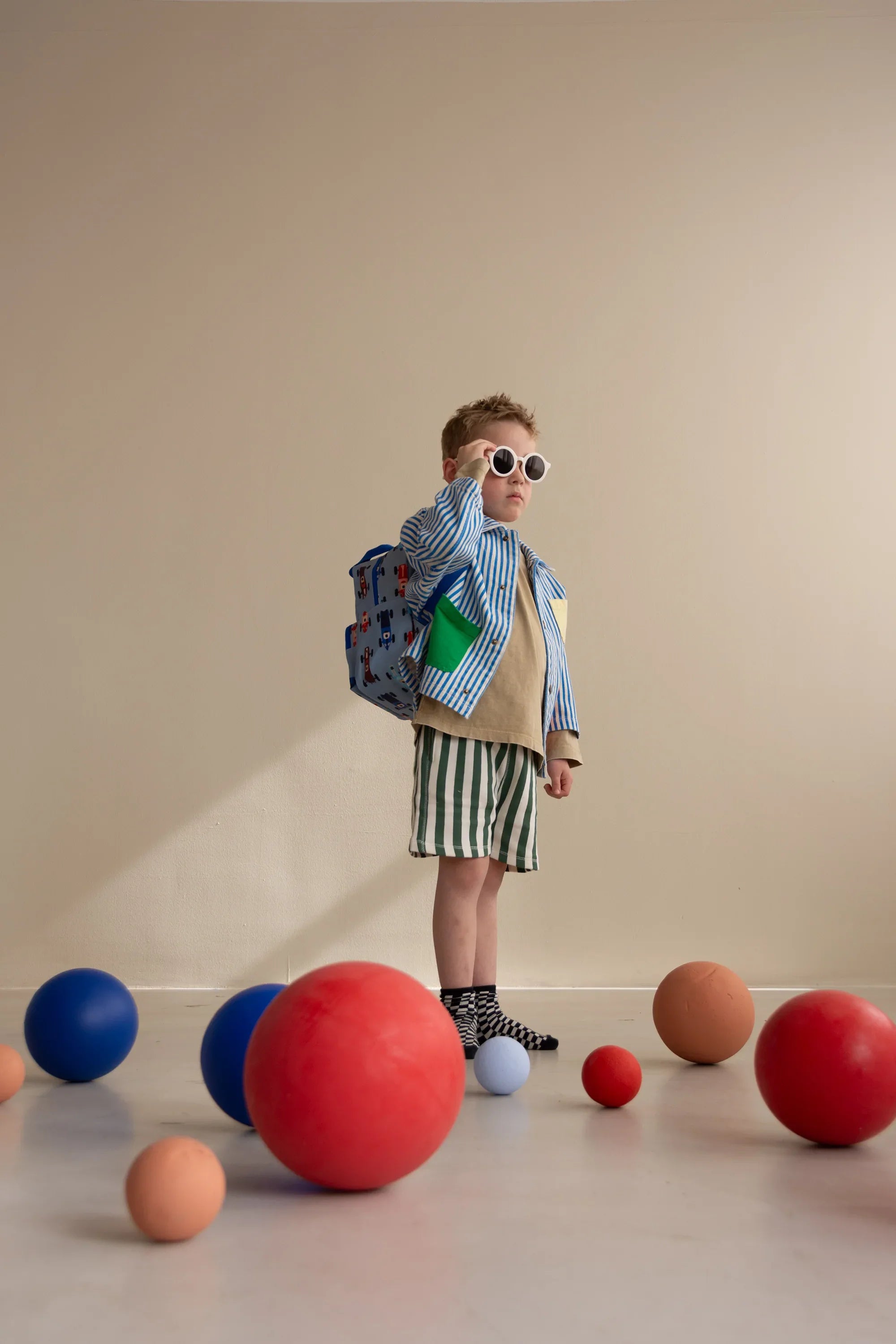 Backpack Small Race Cars Blue - KDkes