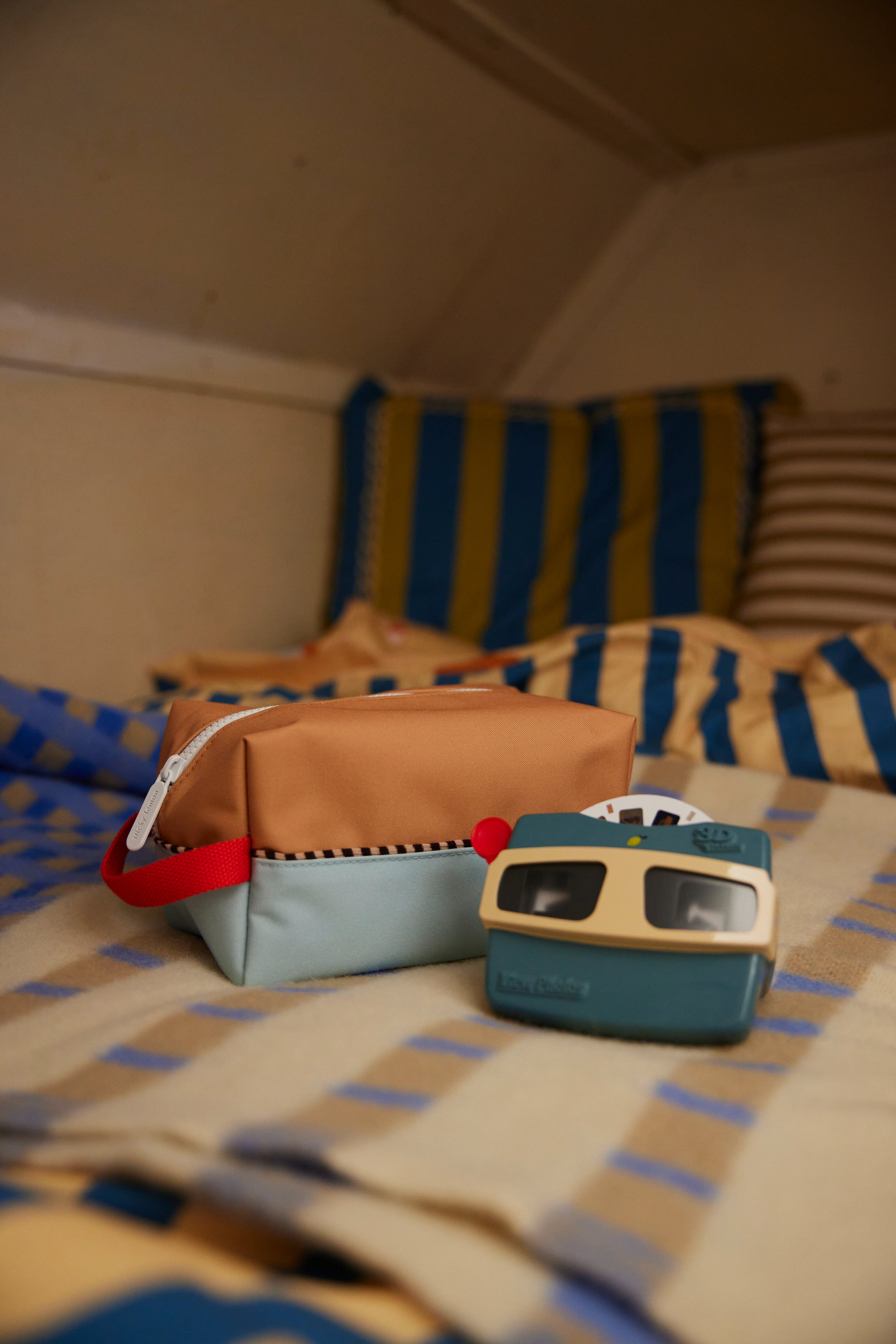 Toiletry Bag Wonders Colourblocking Jane Beige Zissou Blue