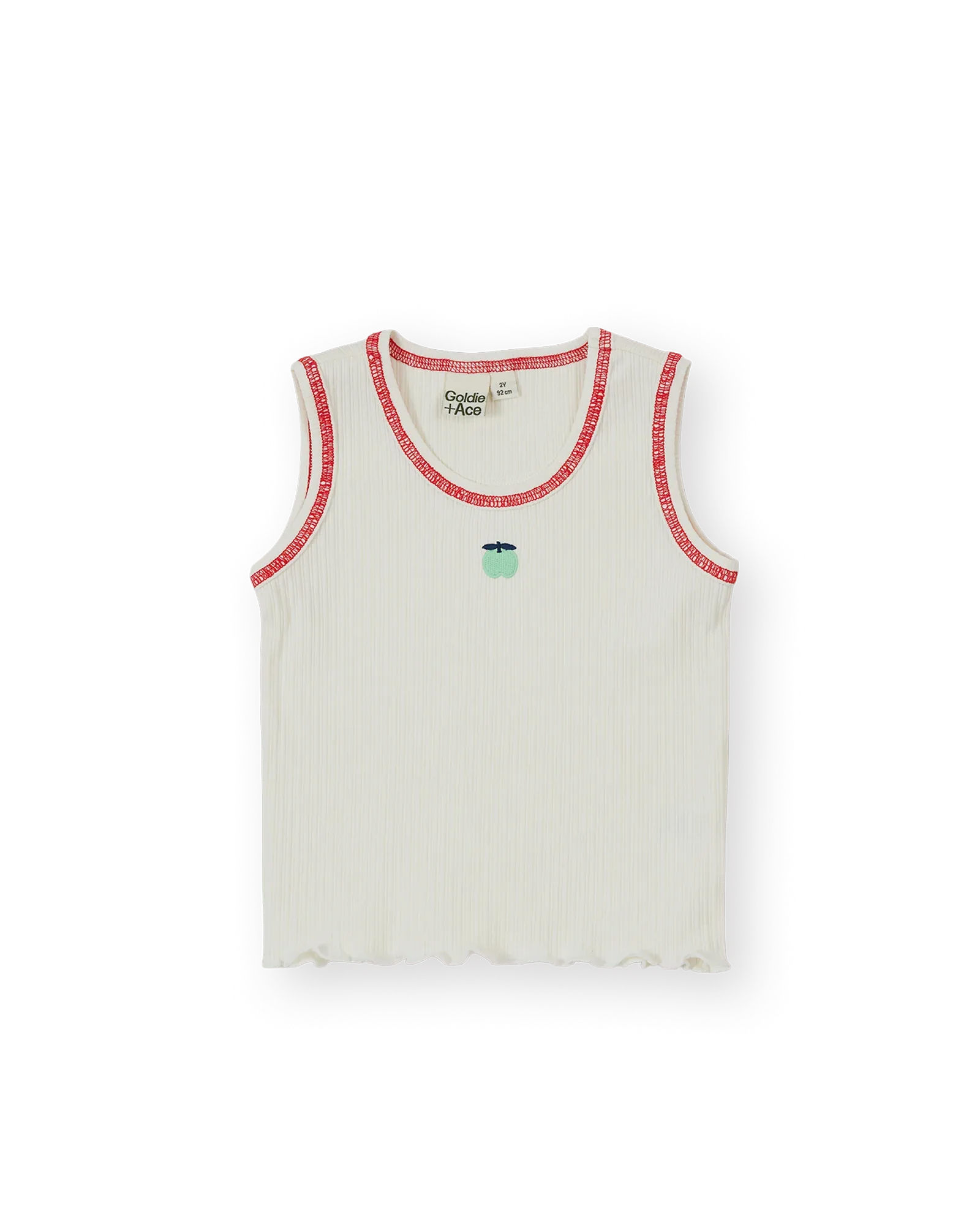Rib Apple Tank Antique White - Goldie+Ace