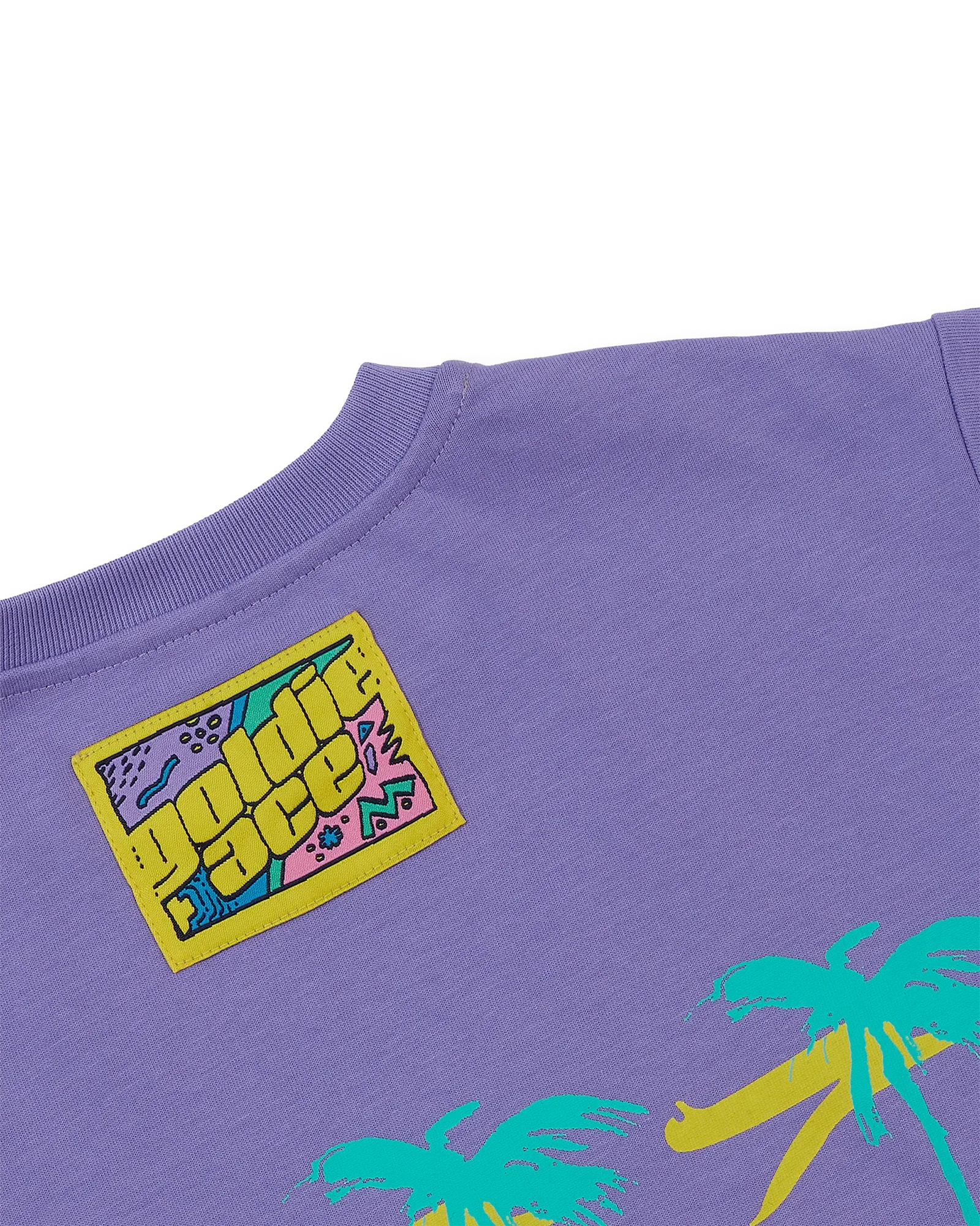 Oversized Palm Beach T-shirt Purple - Goldie+Ace