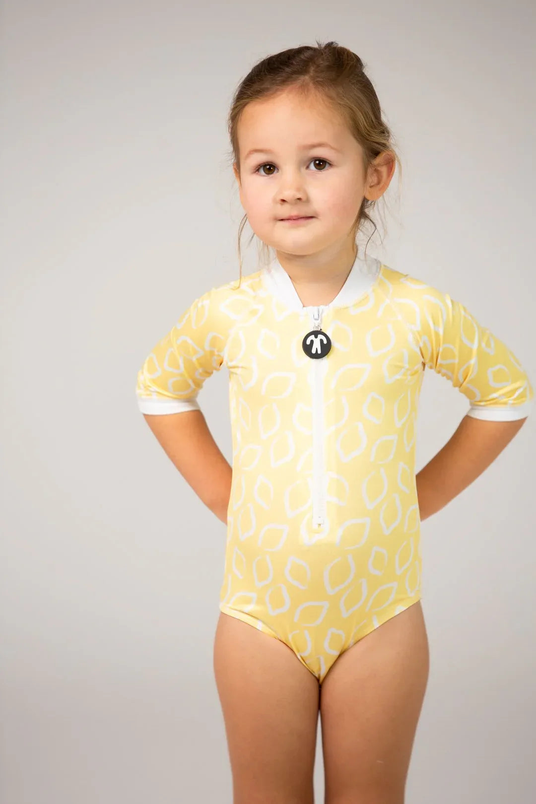 One-Piece Swimsuit Girls UPF50+ Lemonade - Ducksday
