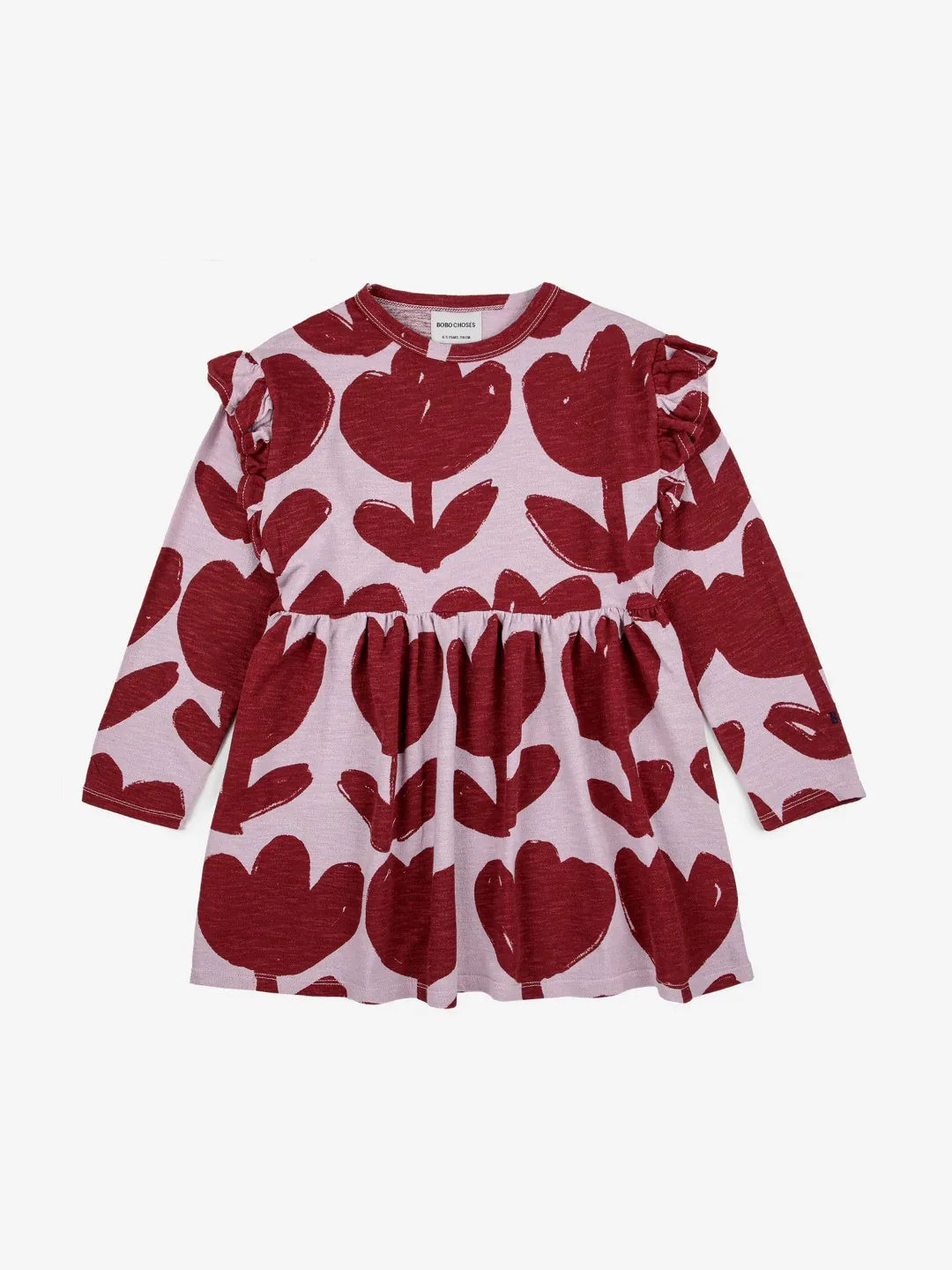 Retro Flowers All Over Ruffle Dress - Bobo Choses