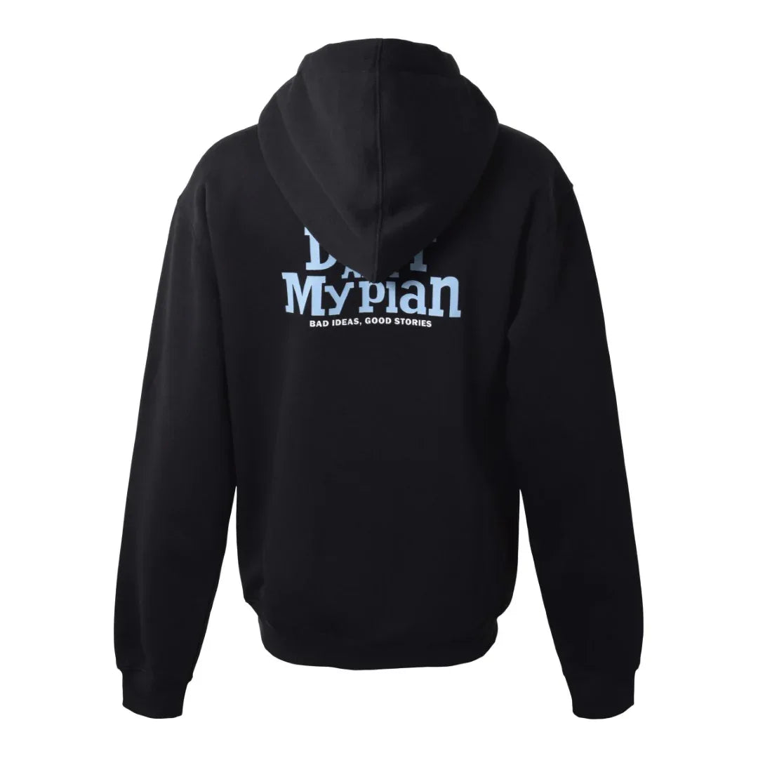 Hoodie With Print Black - HOUNd