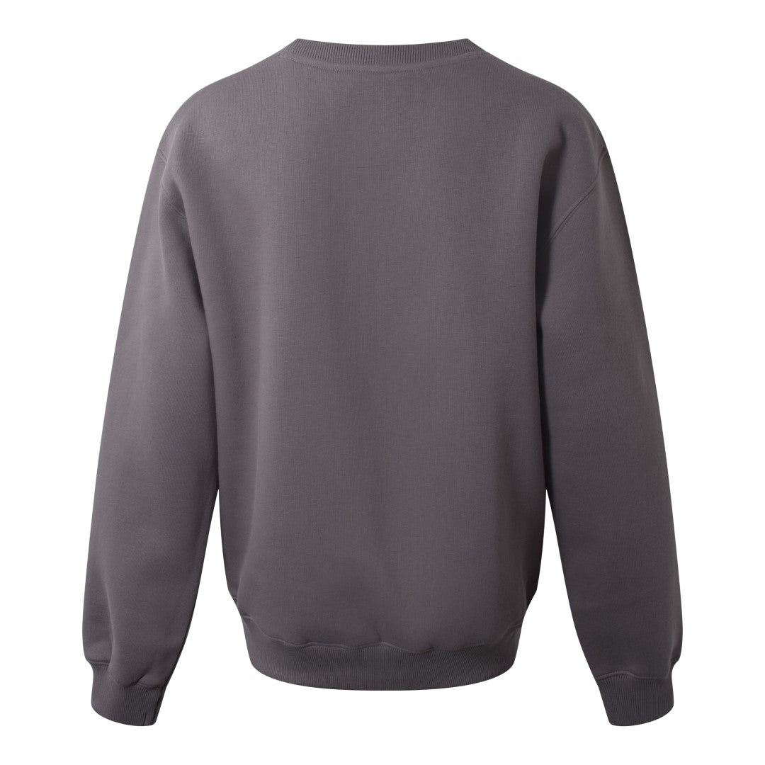 Sweatshirt Crew Neck With Print Dark Grey