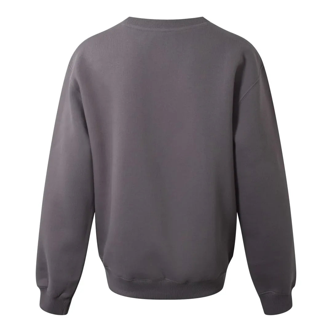 Sweatshirt Crew Neck With Print Dark Grey - HOUNd
