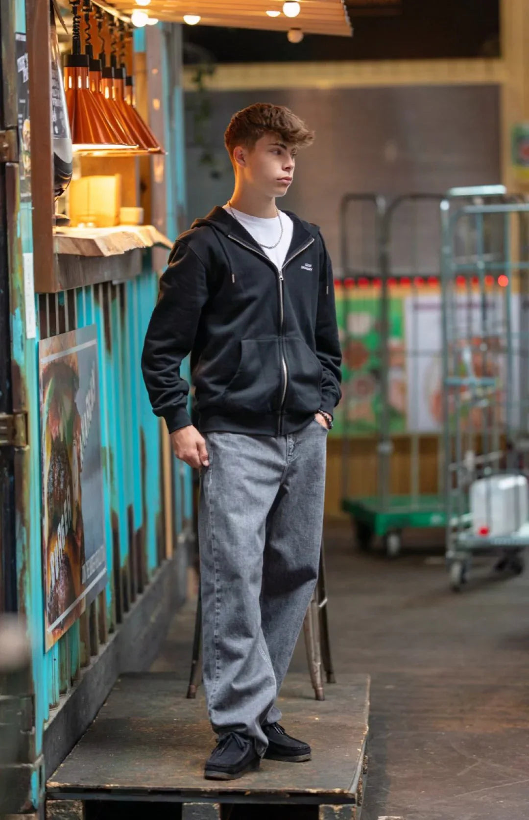 Baggy Jeans Grey Denim - HOUNd