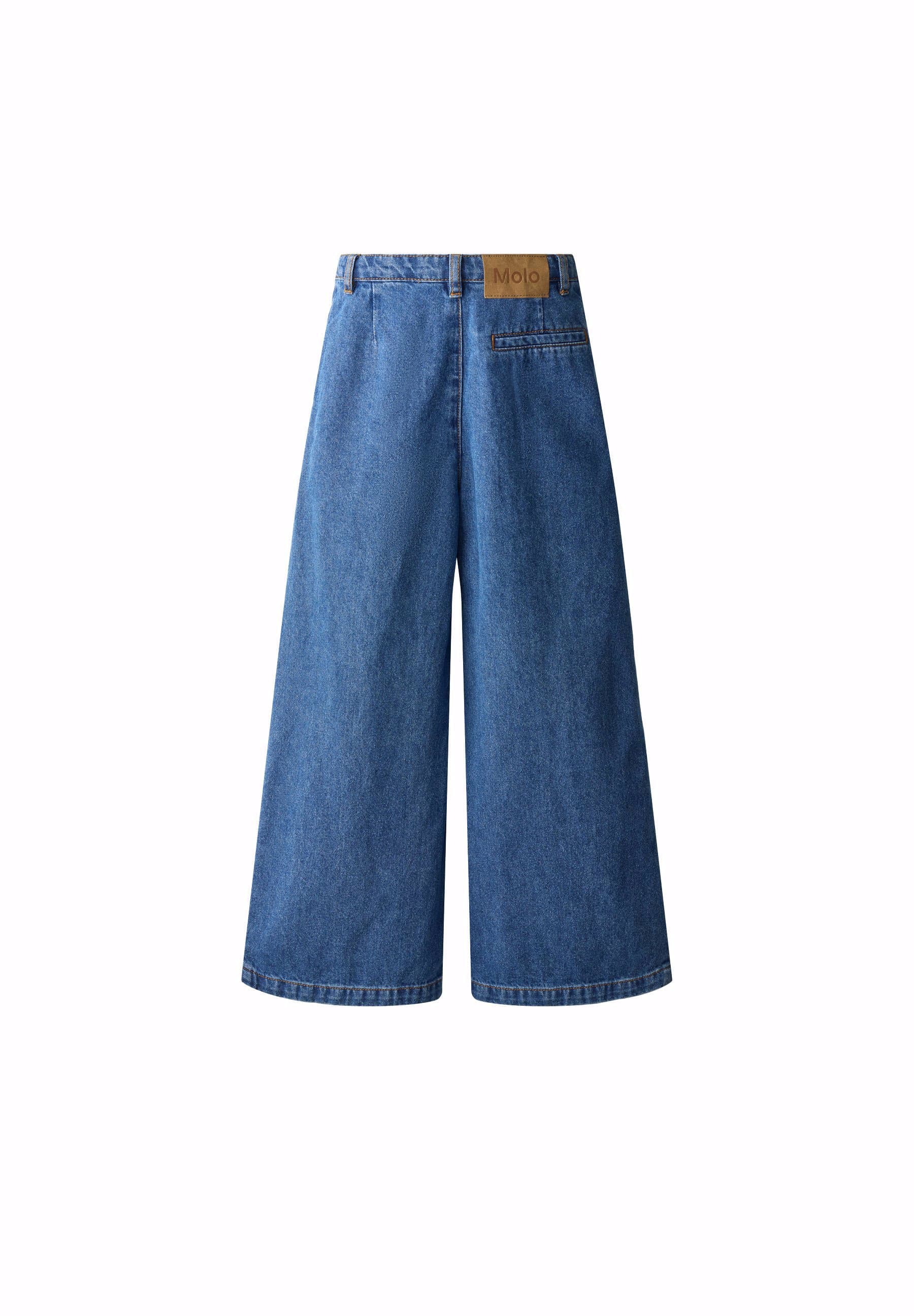 Aeisha Woven Pants Mid Blue Denim