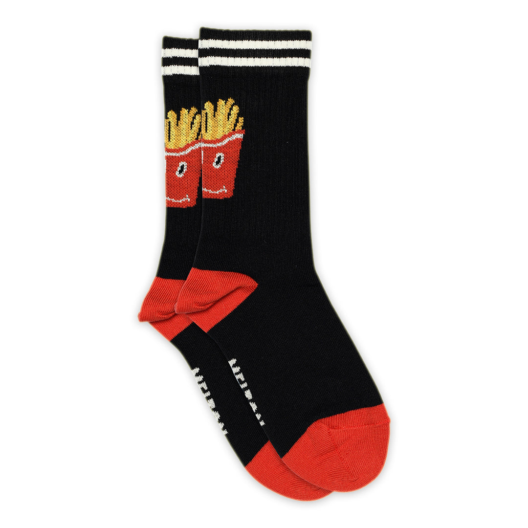 French Fries Socks Black