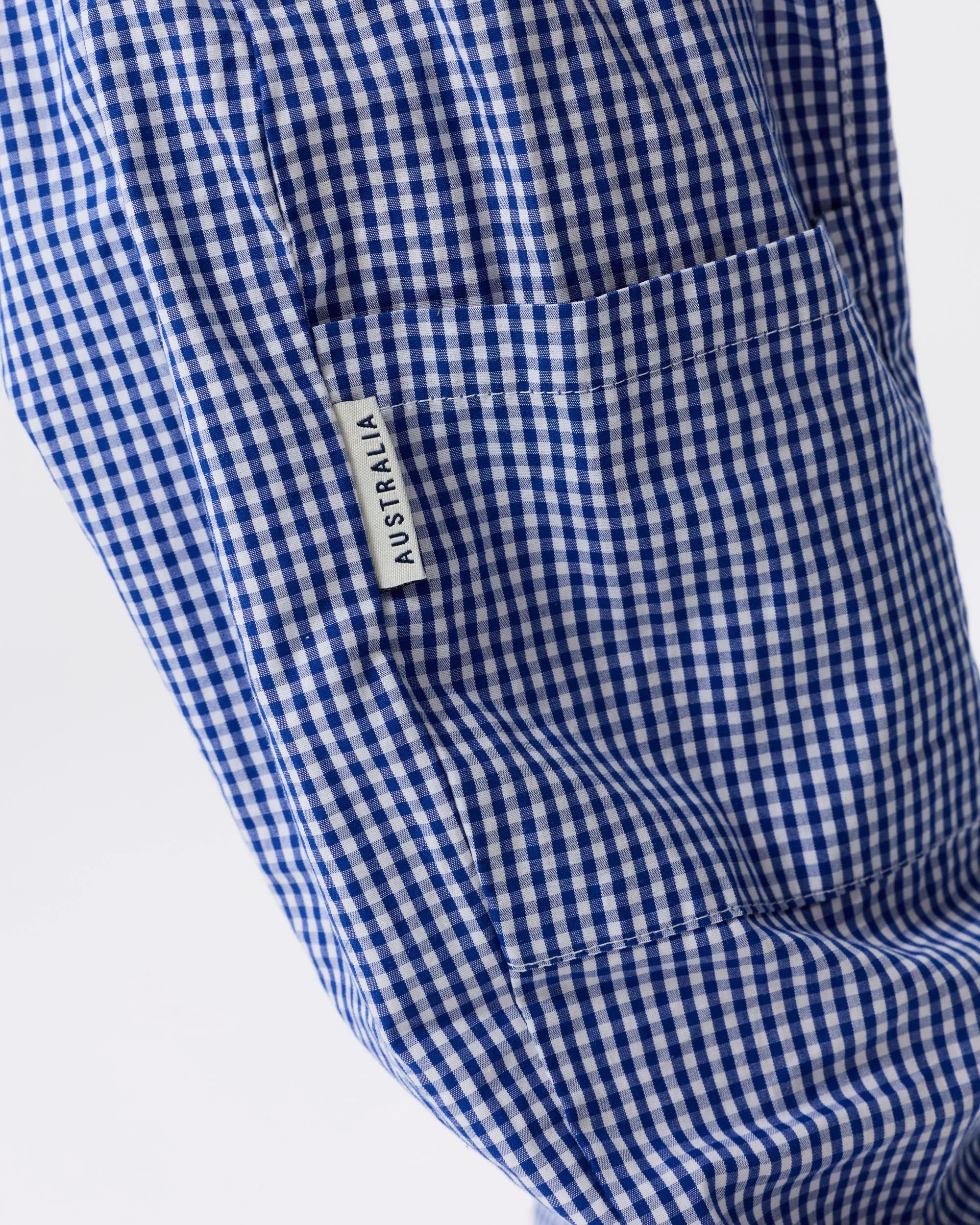 Lightweight Check Kit Pocket Pant Blue - Goldie+Ace