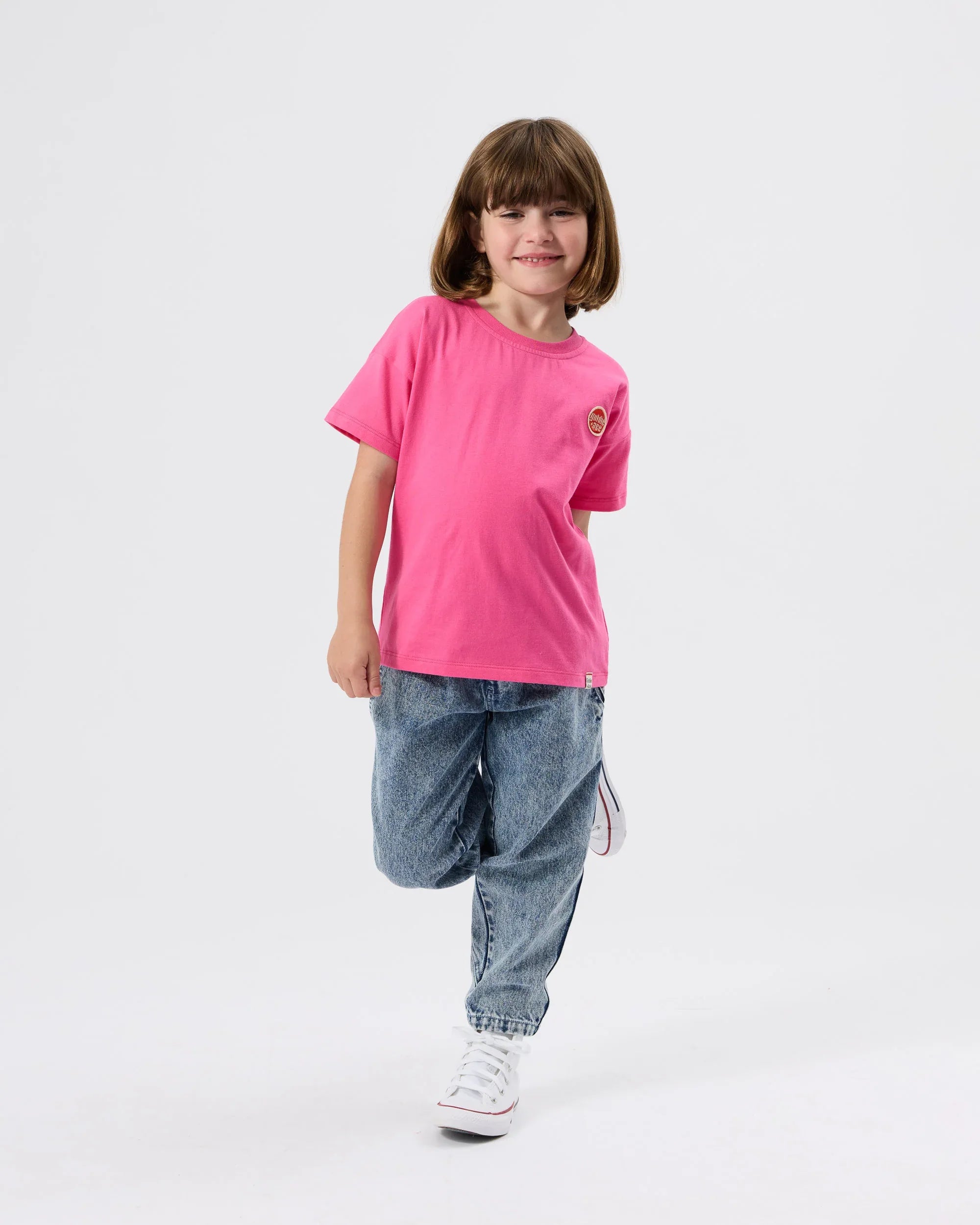 Essential Logo T-shirt Pink - Goldie+Ace