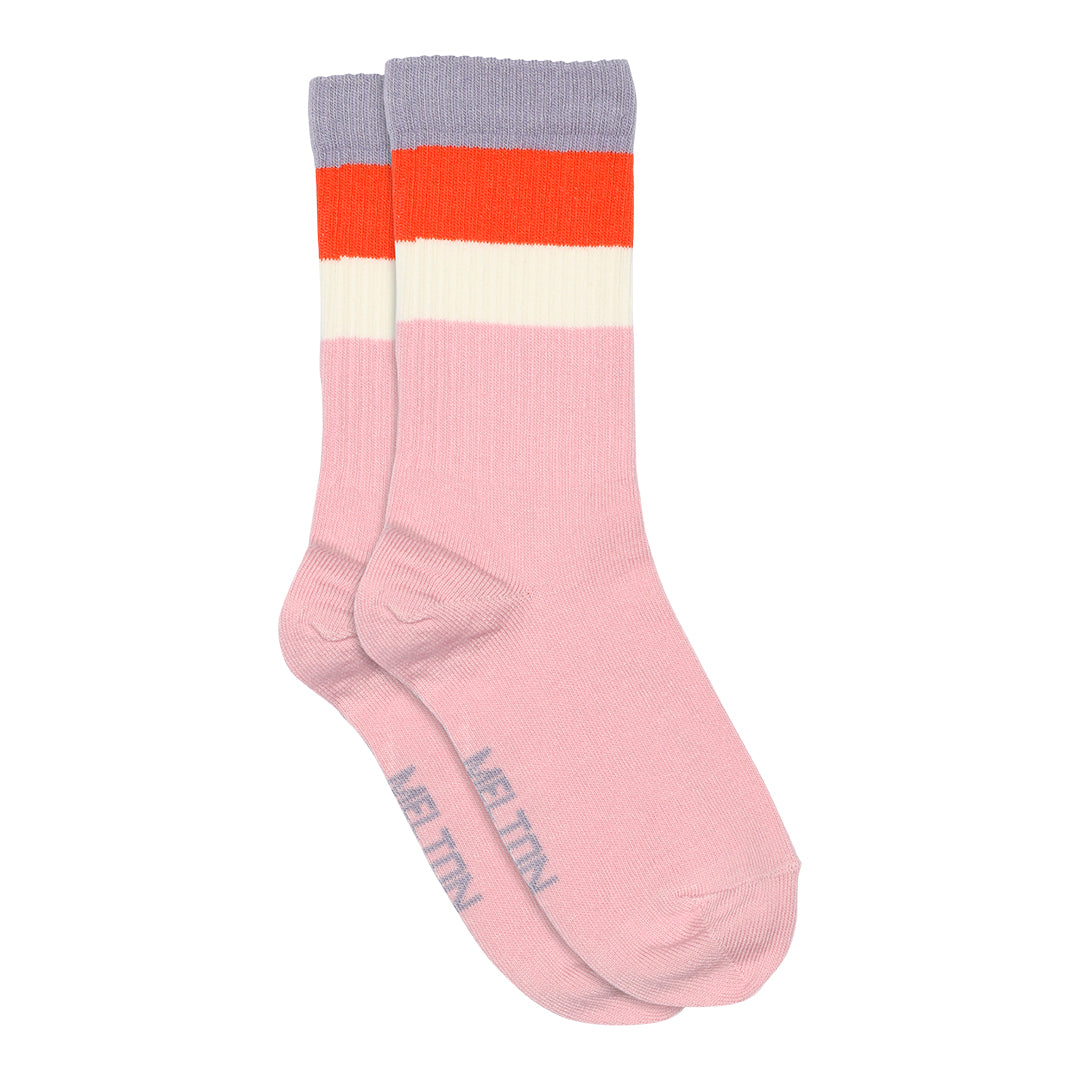 Wide Stripes Socks Pink Nectar