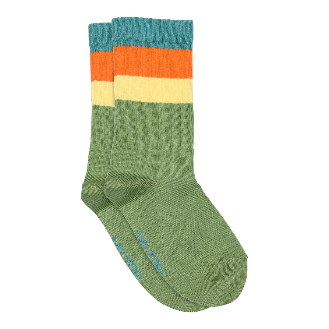 Wide Stripes Socks Watercress - KDkes