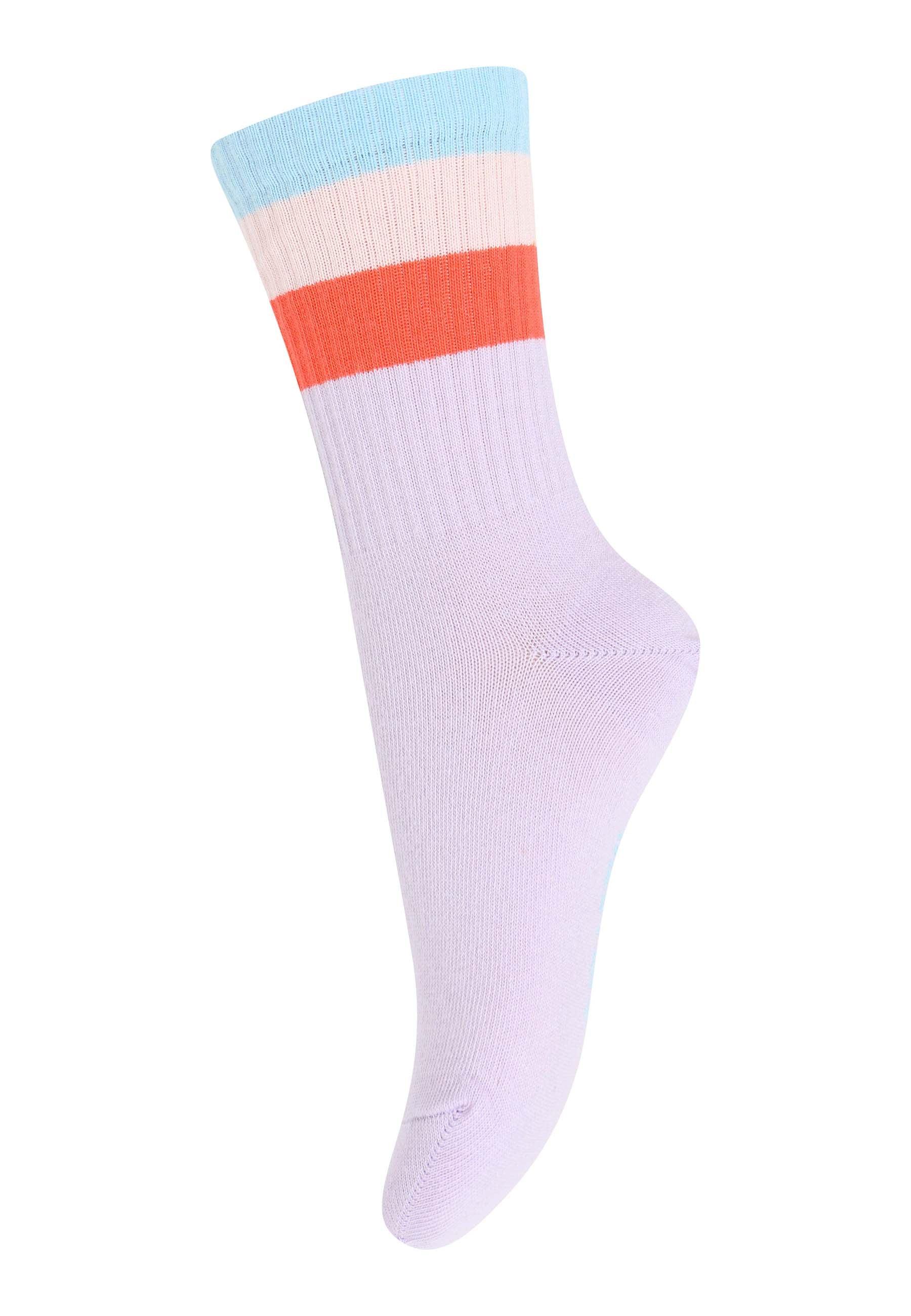 Wide Stripes Socks Cloud Lilac - KDkes