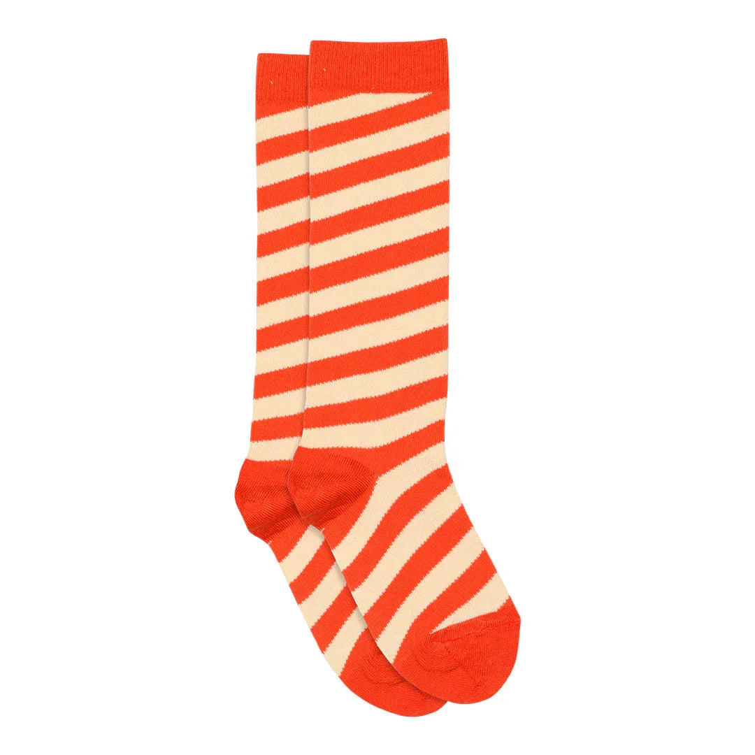 Candy Stripes Knee Socks Grenadine - Melton