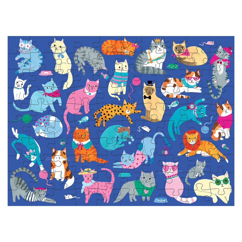 Dubbelzijdige Puzzel Cats & Dogs 100pcs - KDkes
