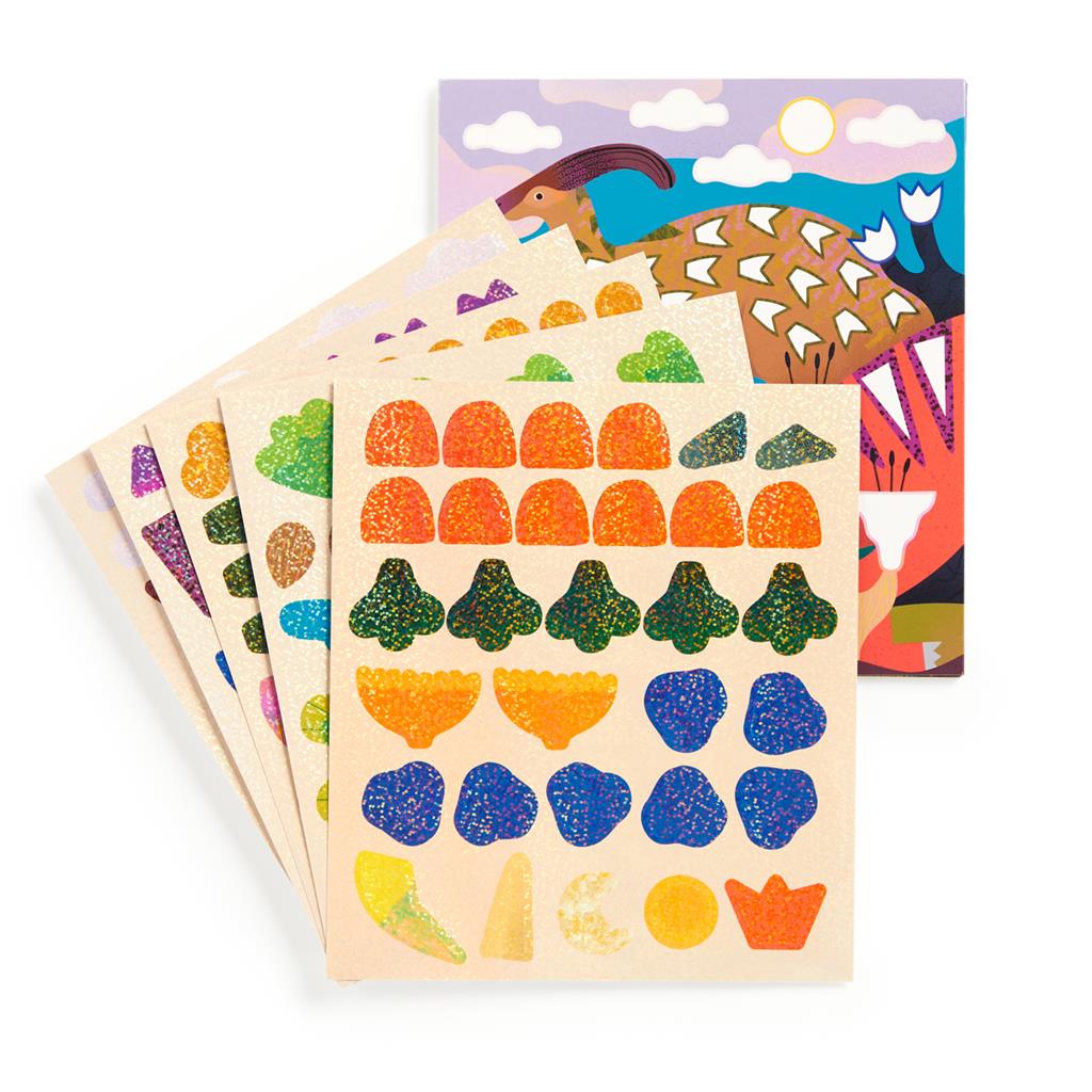 Stickerposter Glitter Dinosaurusland