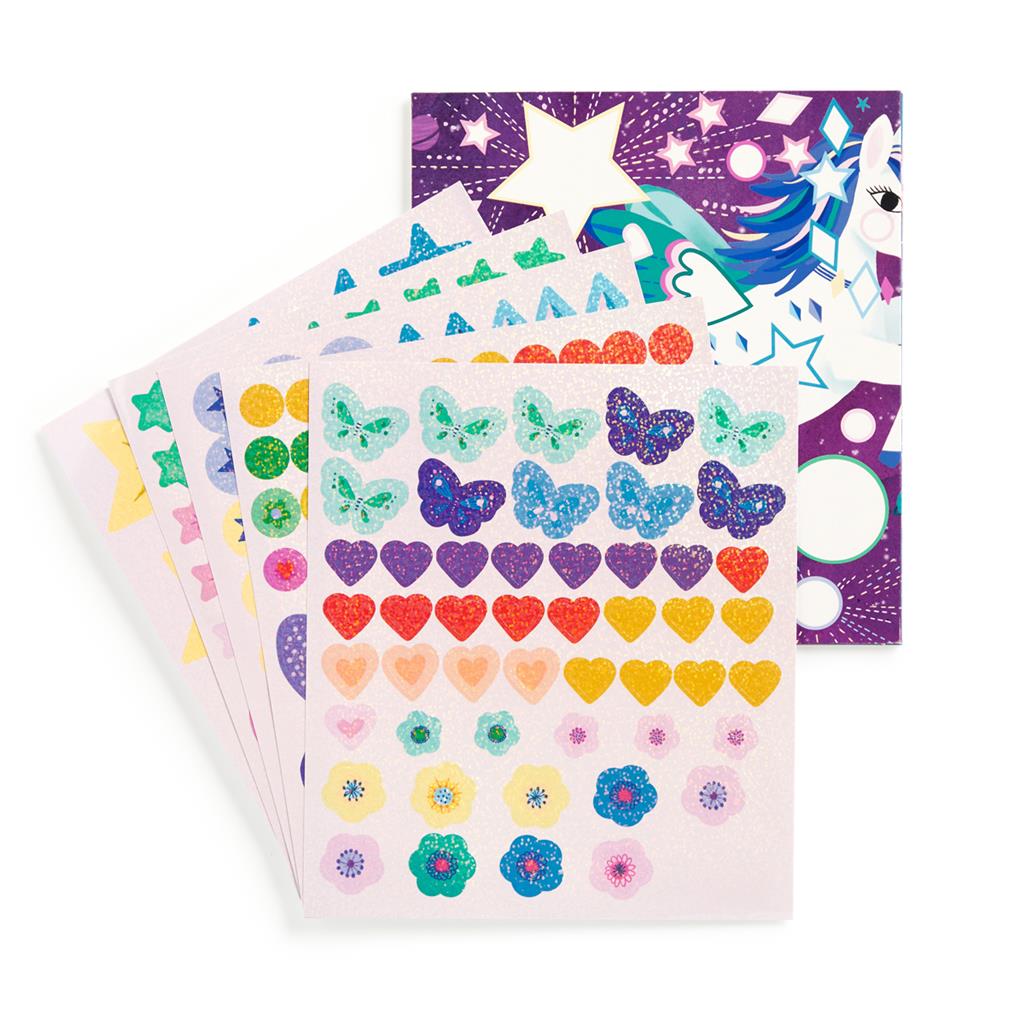 Stickerposter Glitter Magische Unicorns