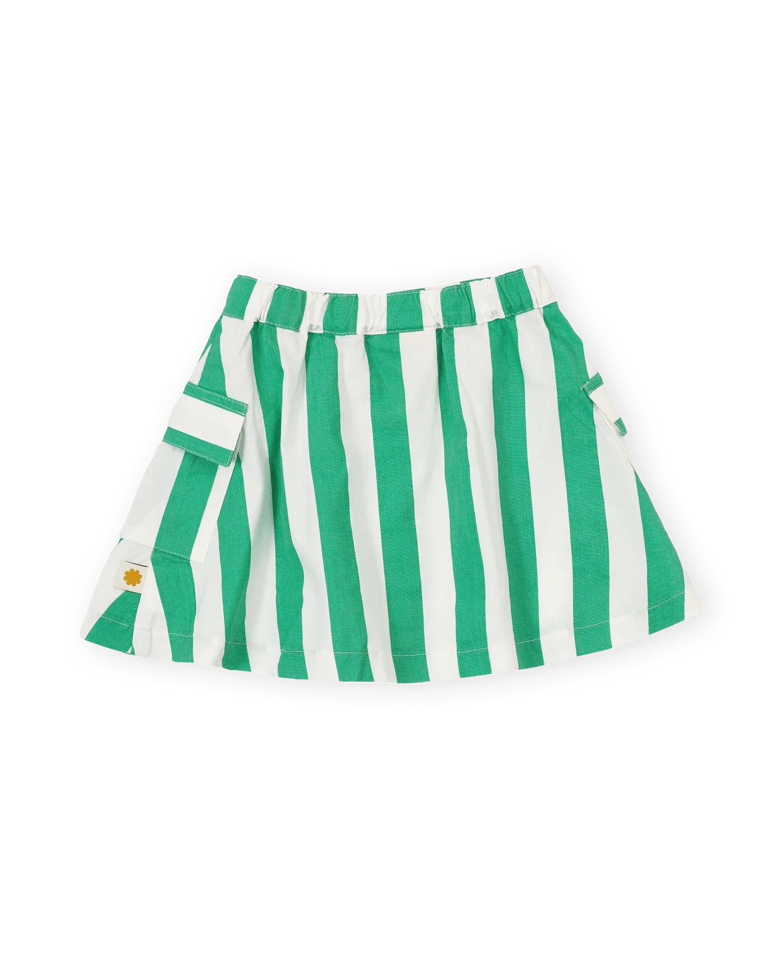Happy Stripe Pocket Skirt Green White - Goldie+Ace