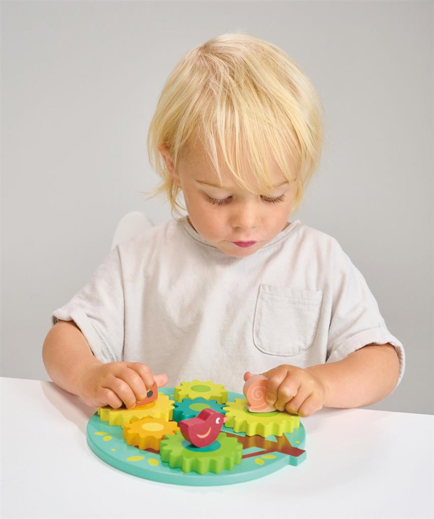Bambino Boom Met Tandwielen En Versnellingen