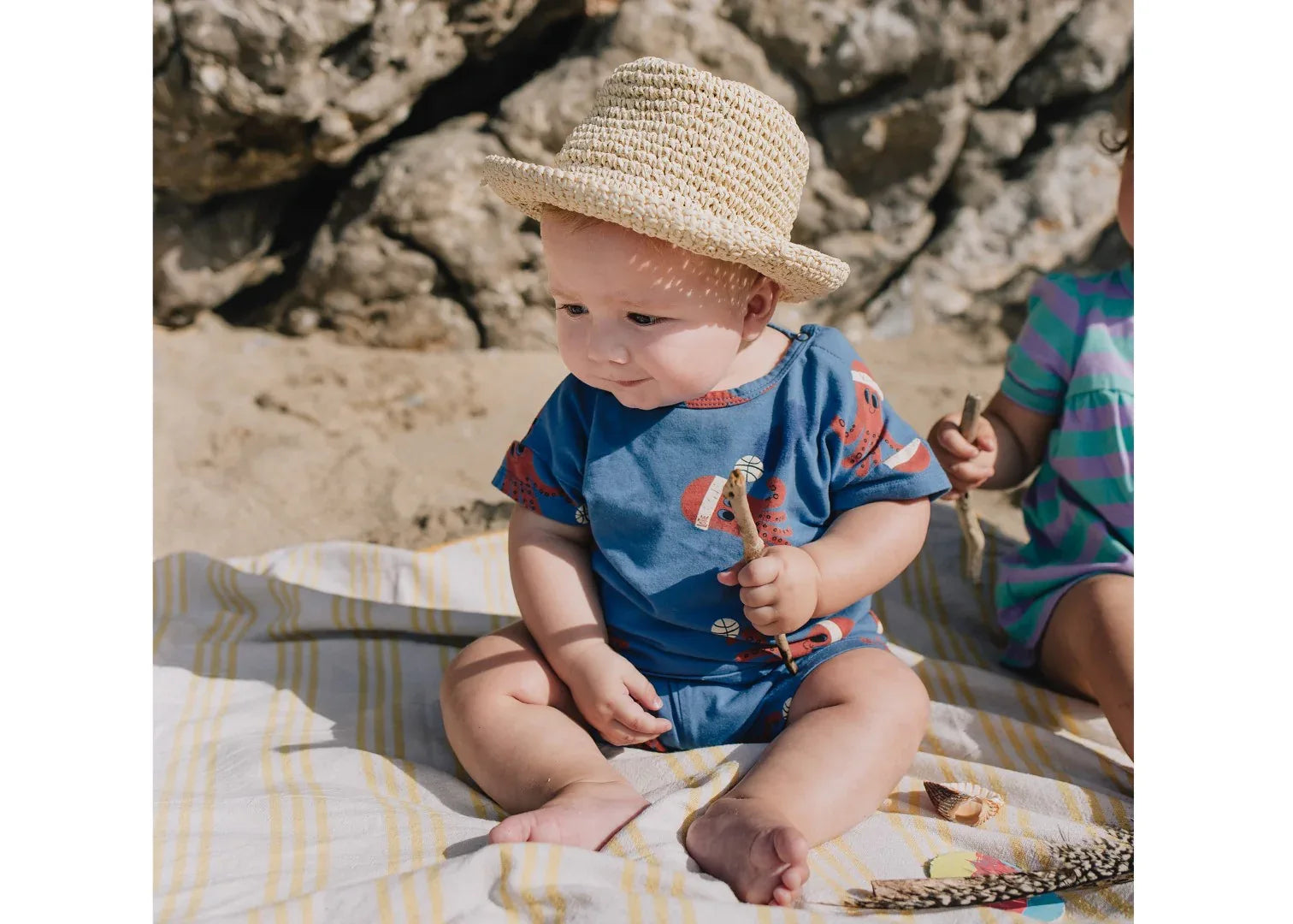 Baby T-shirt Short Sleeve Octopuses Blue - Lötiekids