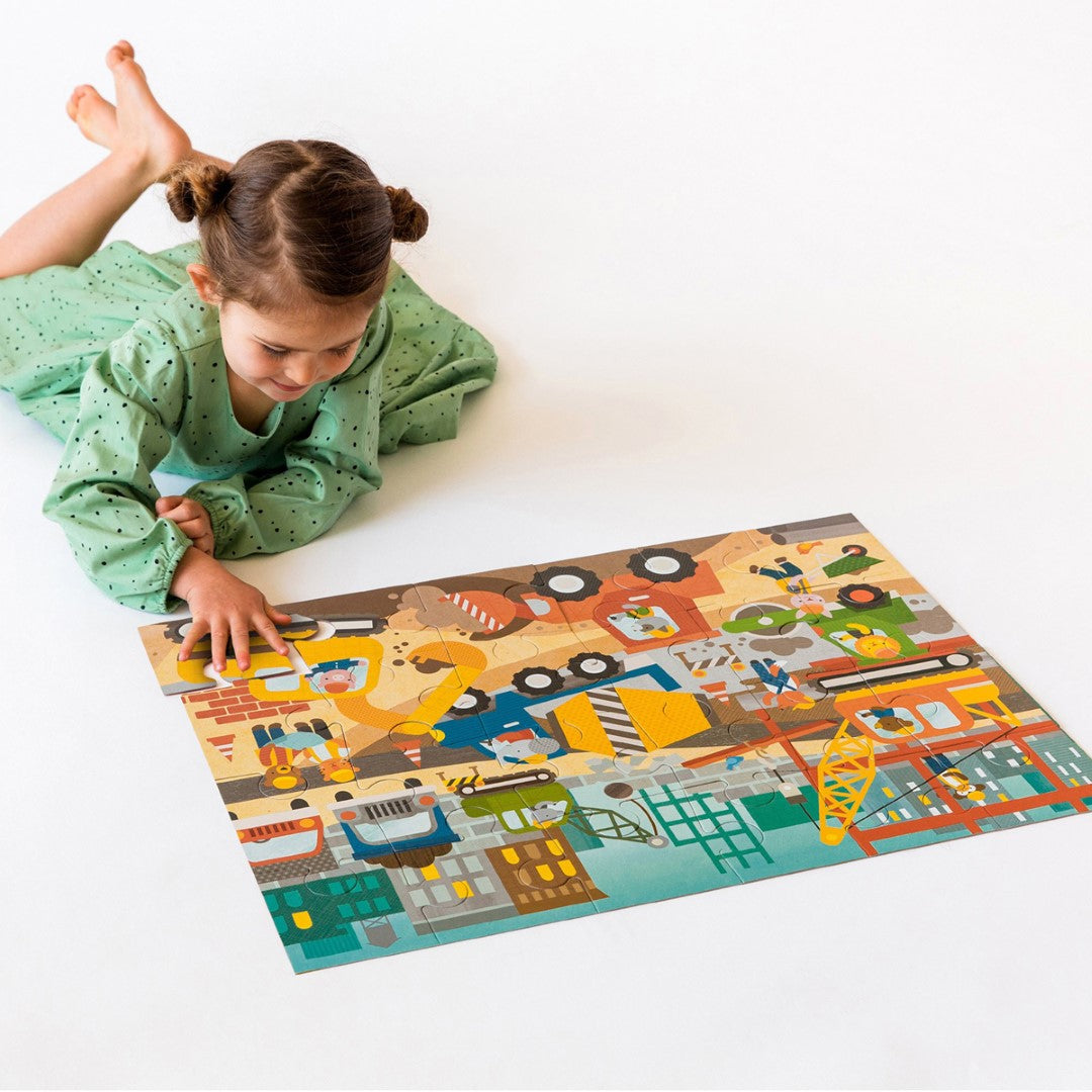Vloerpuzzel: Bouwwerf